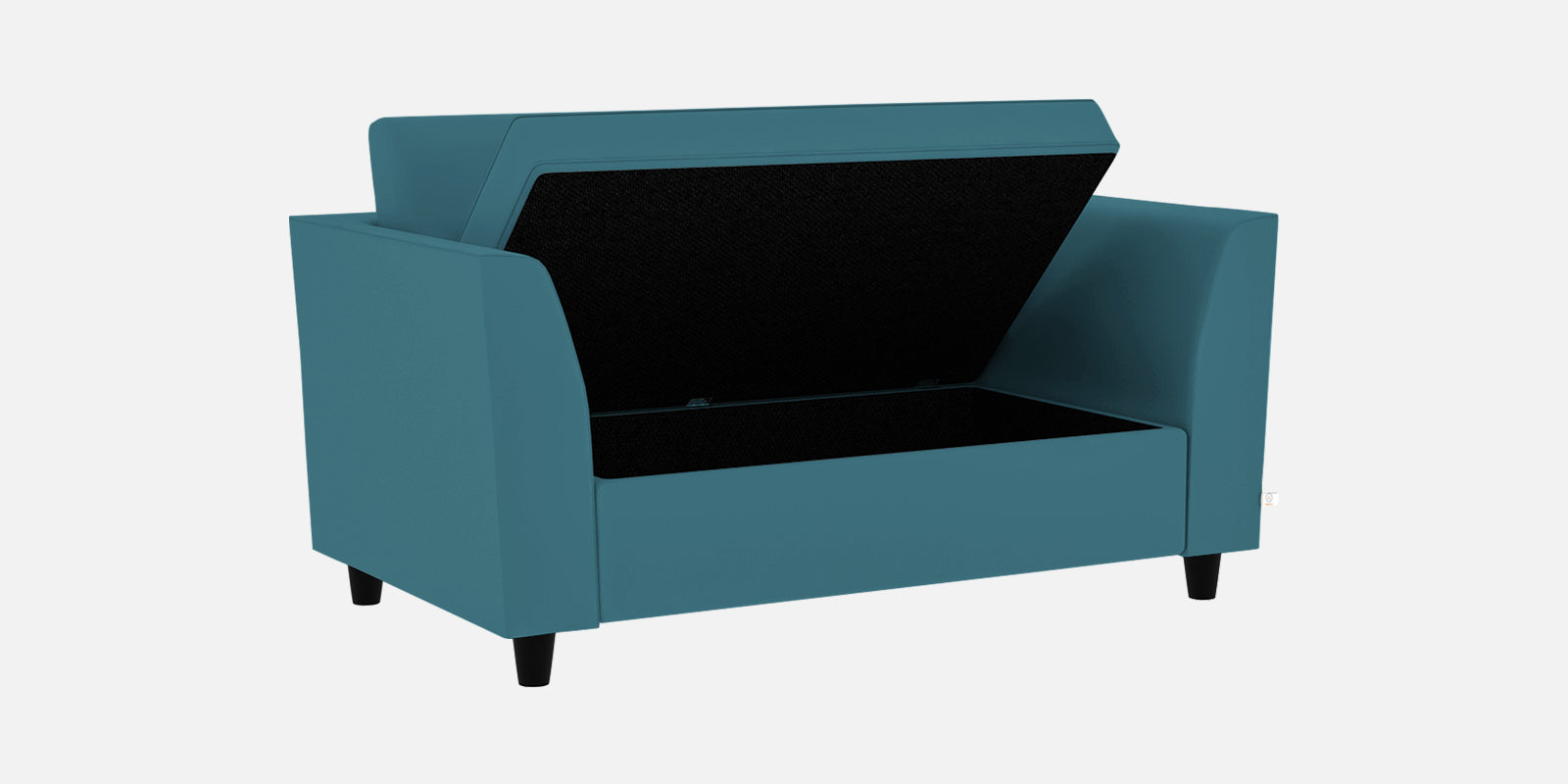 Bristo Velvet 2 Seater Sofa In Aqua Blue Colour With Storage - Febonic Living