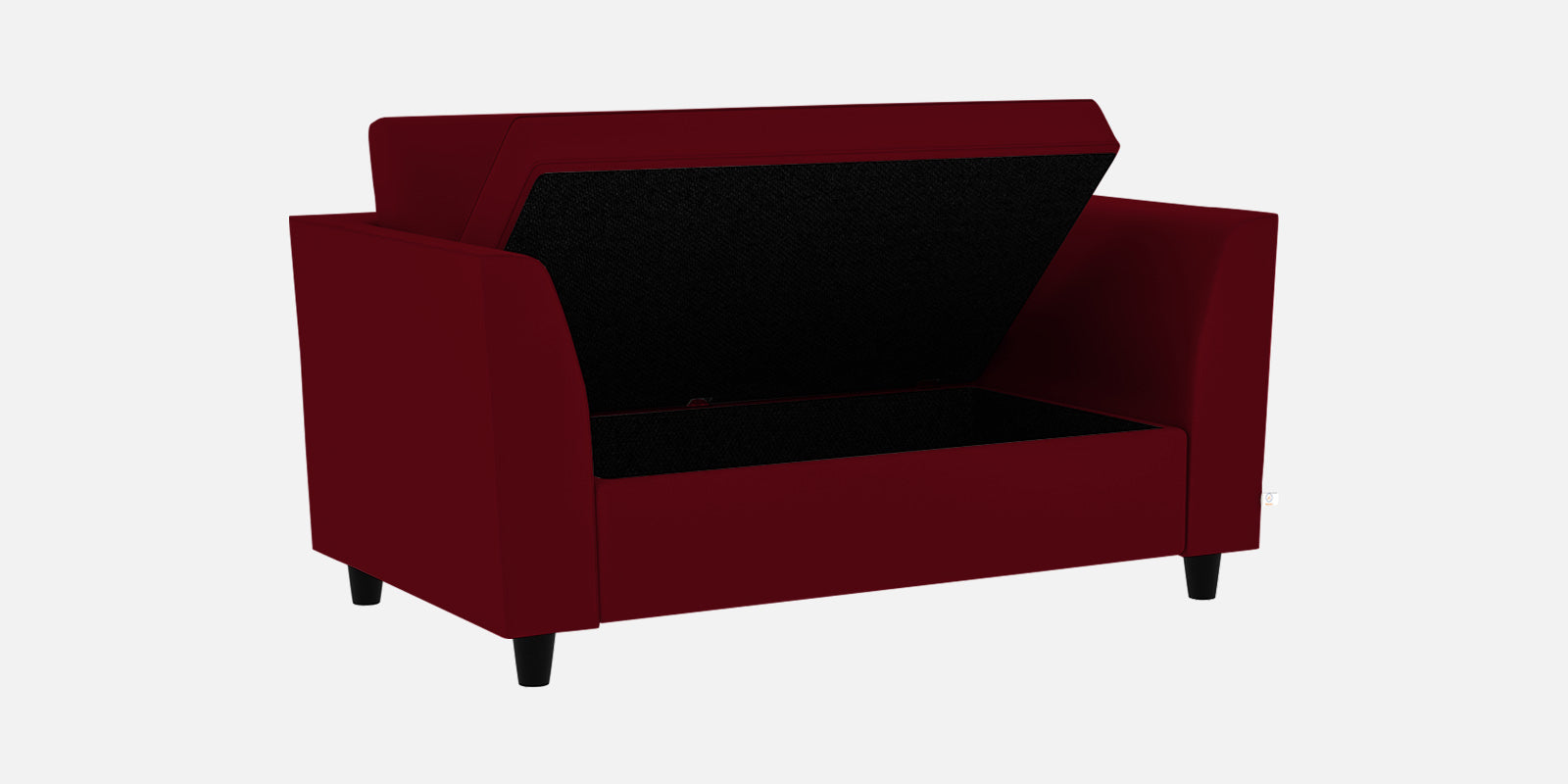 Bristo Velvet 2 Seater Sofa in Cherry Red Colour With Storage