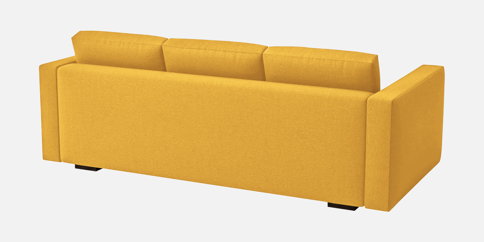 Messy Fabric 3 Seater Sofa In Bold Yellow Colour - Febonic Living