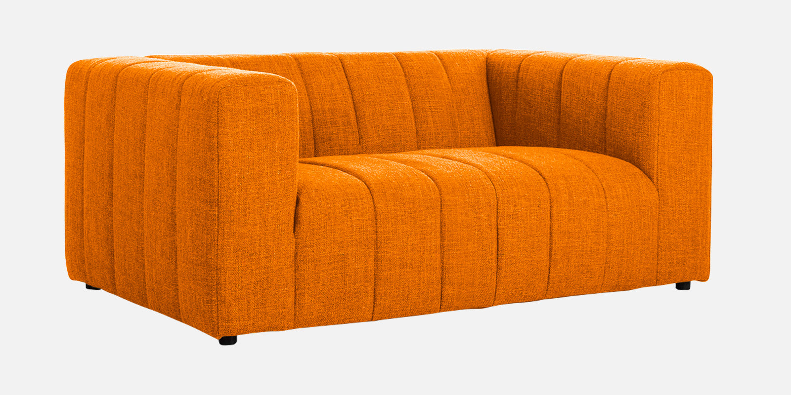Lara Fabric 2 Seater Sofa In Vivid Orange Colour - Febonic Living