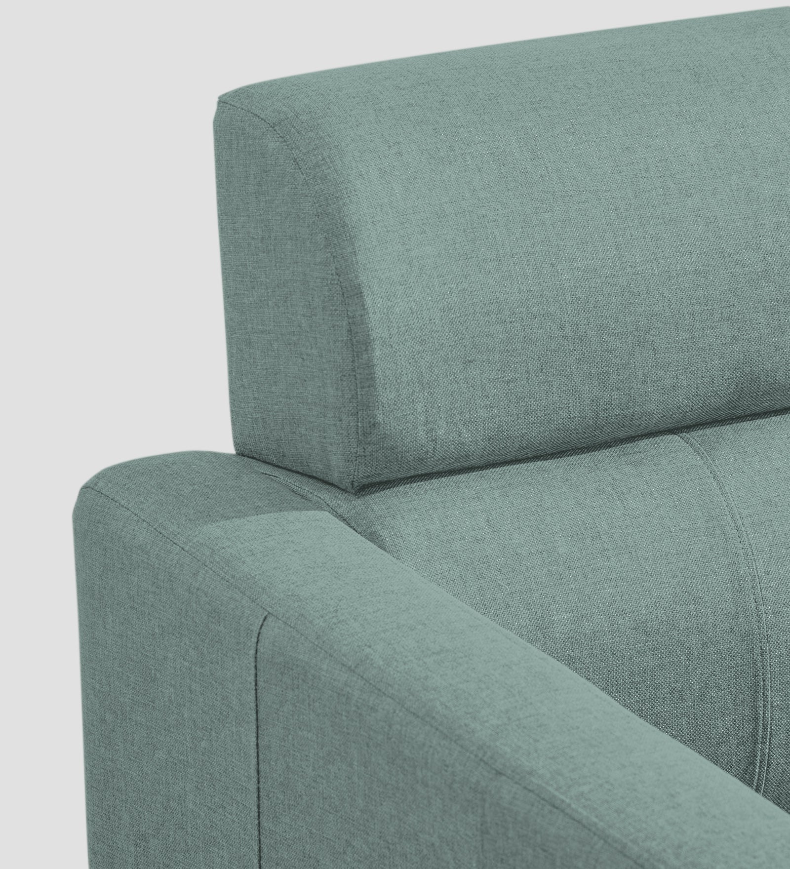 Devo Fabric 1 Seater Sofa In Suka Blue Colour - Febonic Living