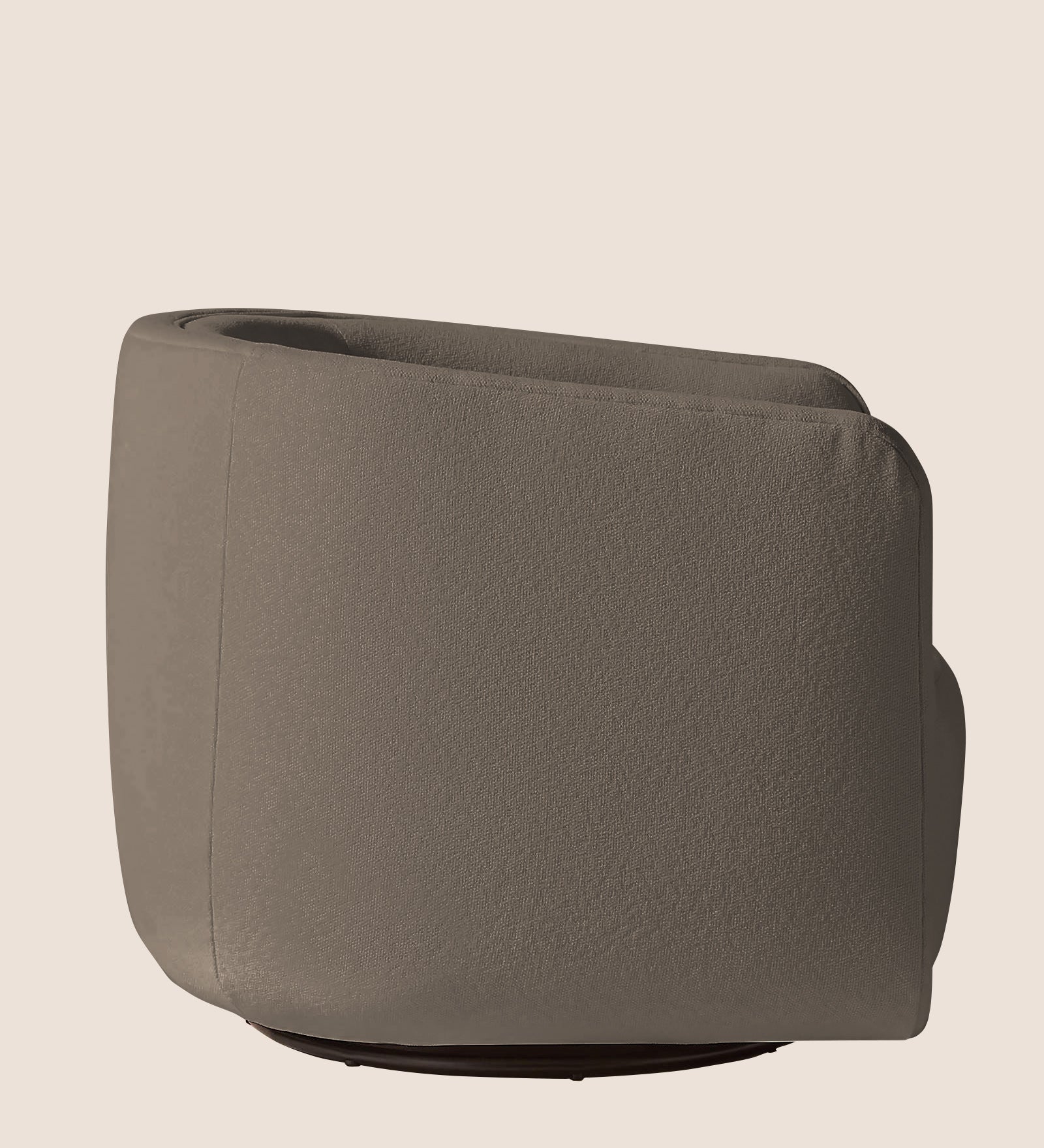 Ria Fabric Swivel Chair in Hazel Beige Colour