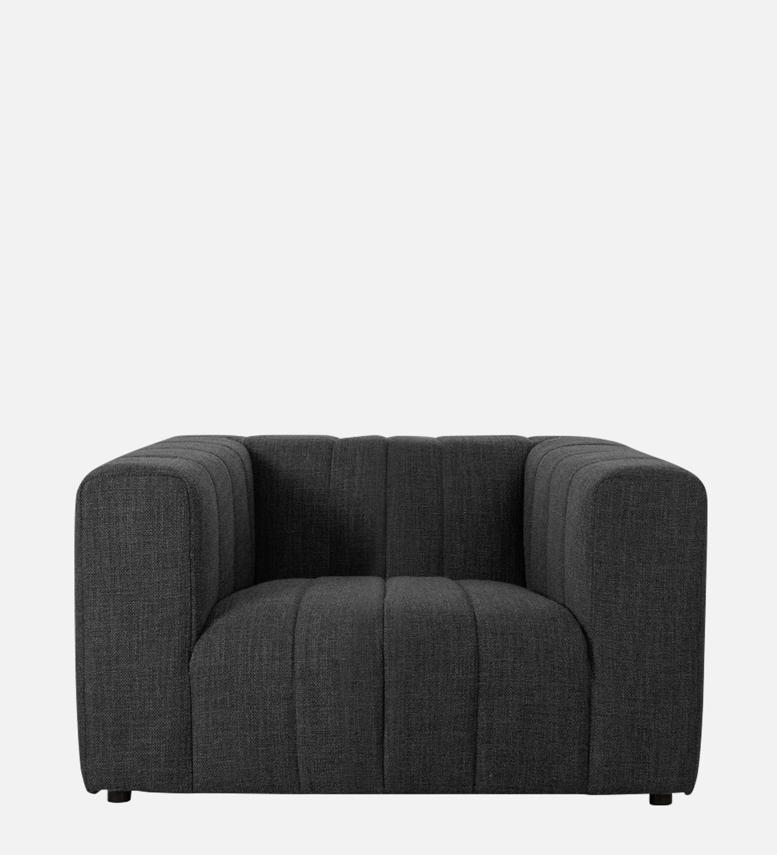 Lara Fabric 1 Seater Sofa In Charcoal Grey Colour - Febonic Living
