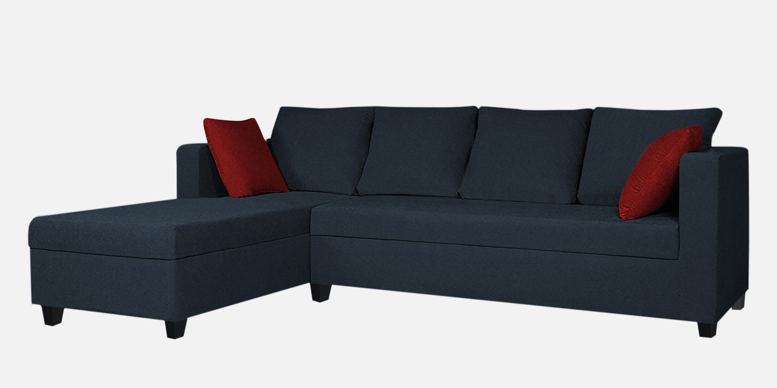 Nebula Fabric RHS Sectional Sofa (3+Lounger) In Denim Blue Colour - Febonic Living