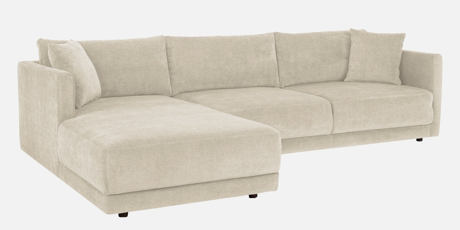 Northern Fabric RHS Sectional Sofa (3+Lounger) In Ivory Beige Colour - Febonic Living