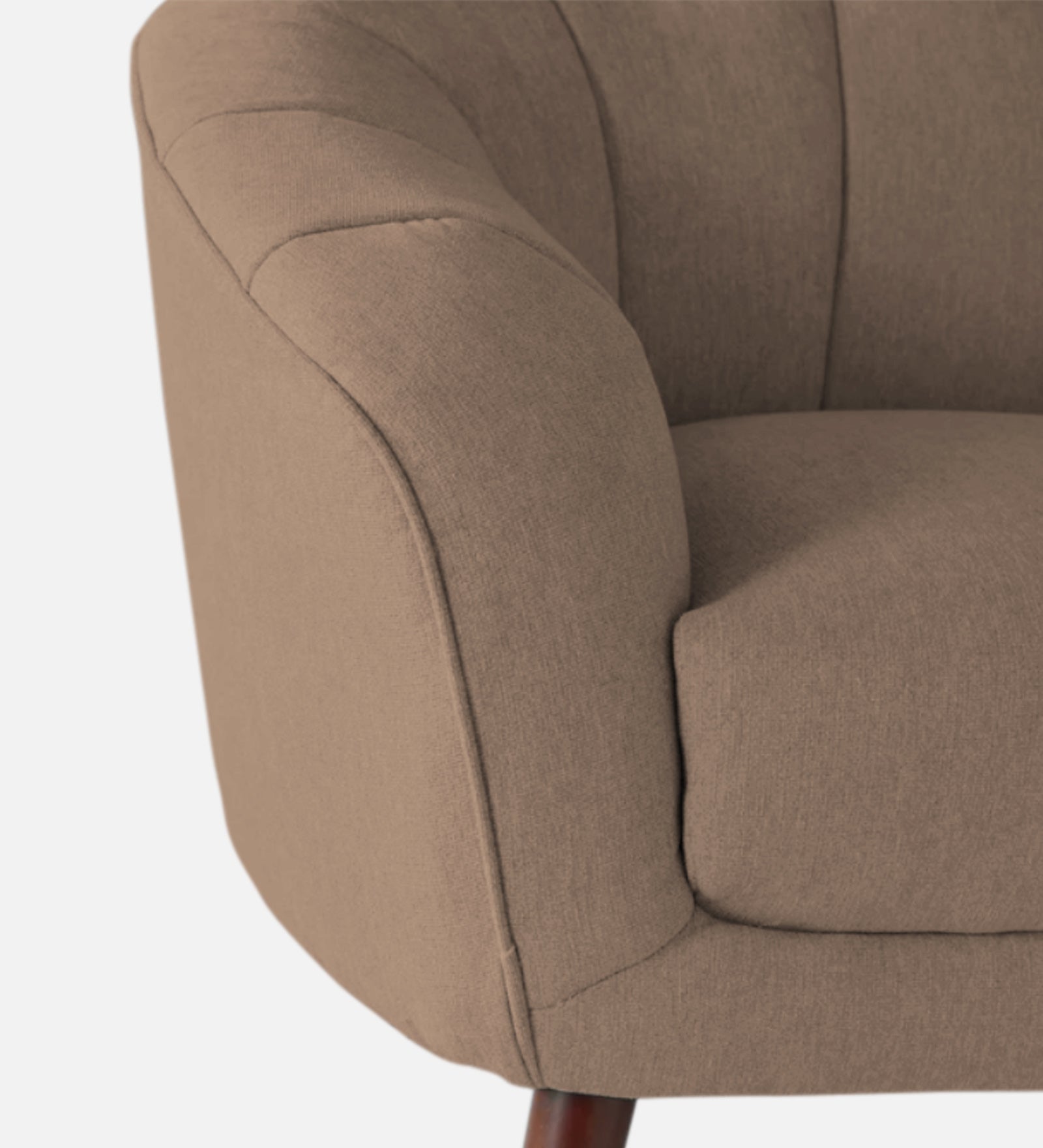 Benjamin Fabric 1 Seater Sofa In Cookie Beige Colour - Febonic Living