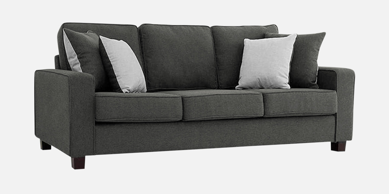 Ladybug Fabric 3 Seater Sofa In Charcoal Grey Colour - Febonic Living