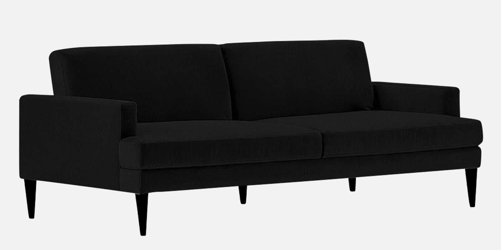 Zoya Fabric 3 Seater Convertible Sofa Cum Bed In Zed Black Colour - Febonic Living