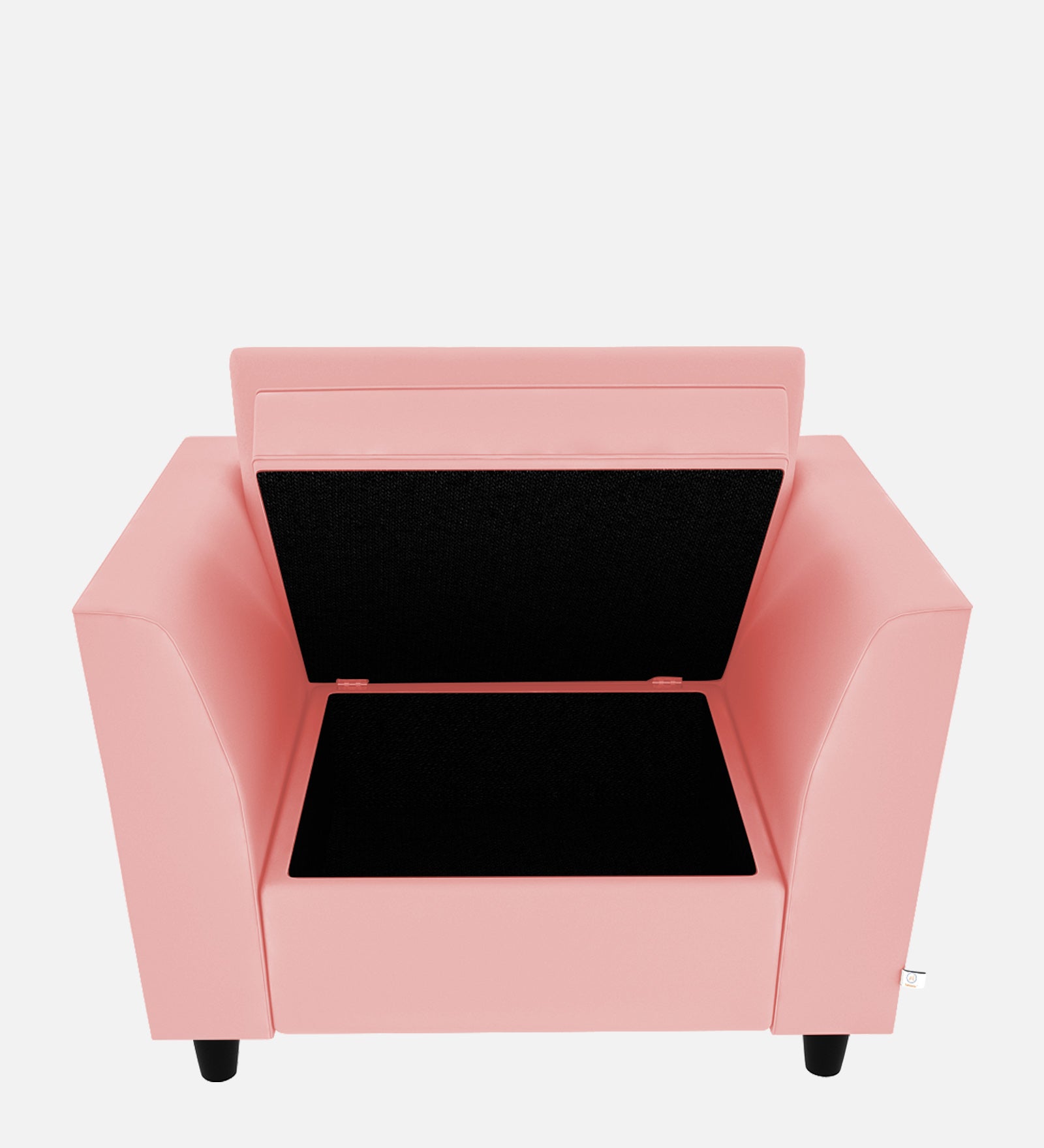 Bristo Velvet 1 Seater Sofa In Millennial Pink Colour With Storage - Febonic Living
