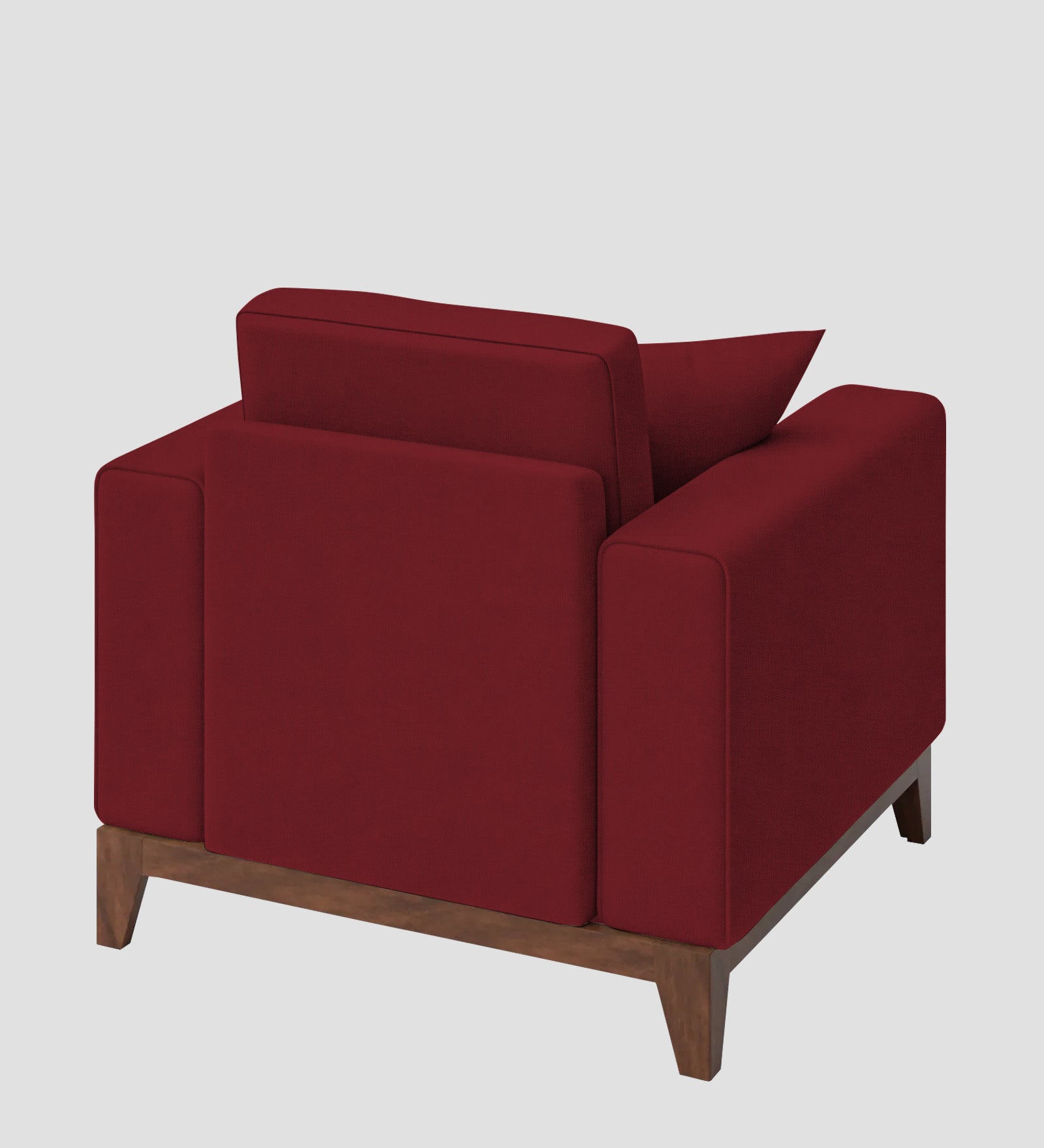 Luca Fabric 1 Seater Sofa In Chilli Red Colour - Febonic Living