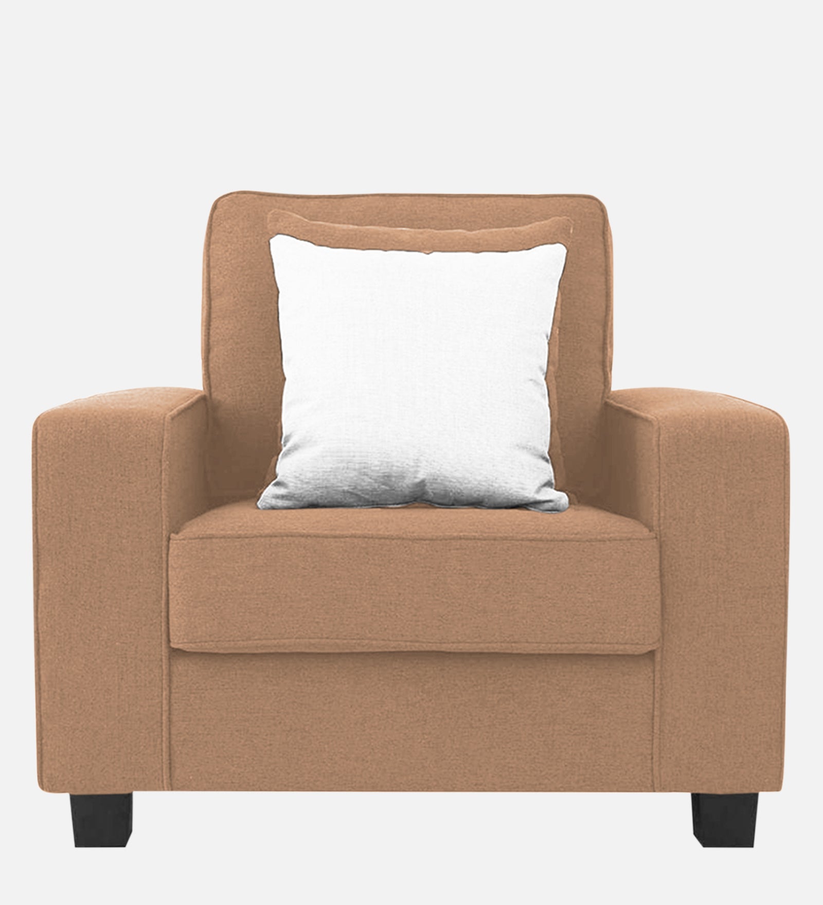 Ladybug Fabric 1 Seater Sofa In Cosmic Beige Colour - Febonic Living