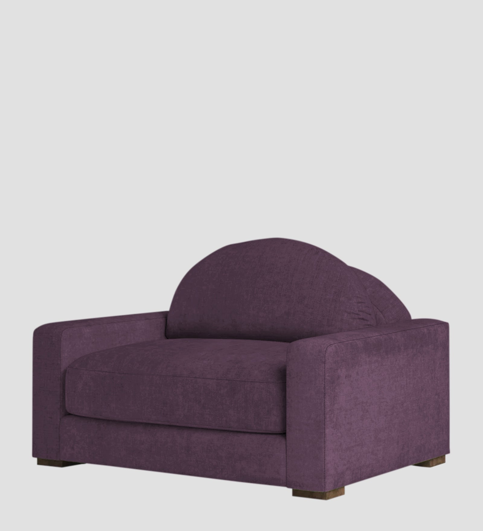 Dara Fabric 1 Seater Sofa In Greek Purple Colour - Febonic Living