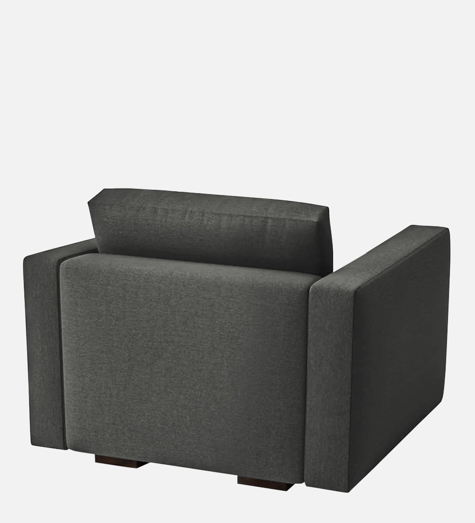 Messy Fabric 1 Seater Sofa In Charcoal Grey Colour - Febonic Living