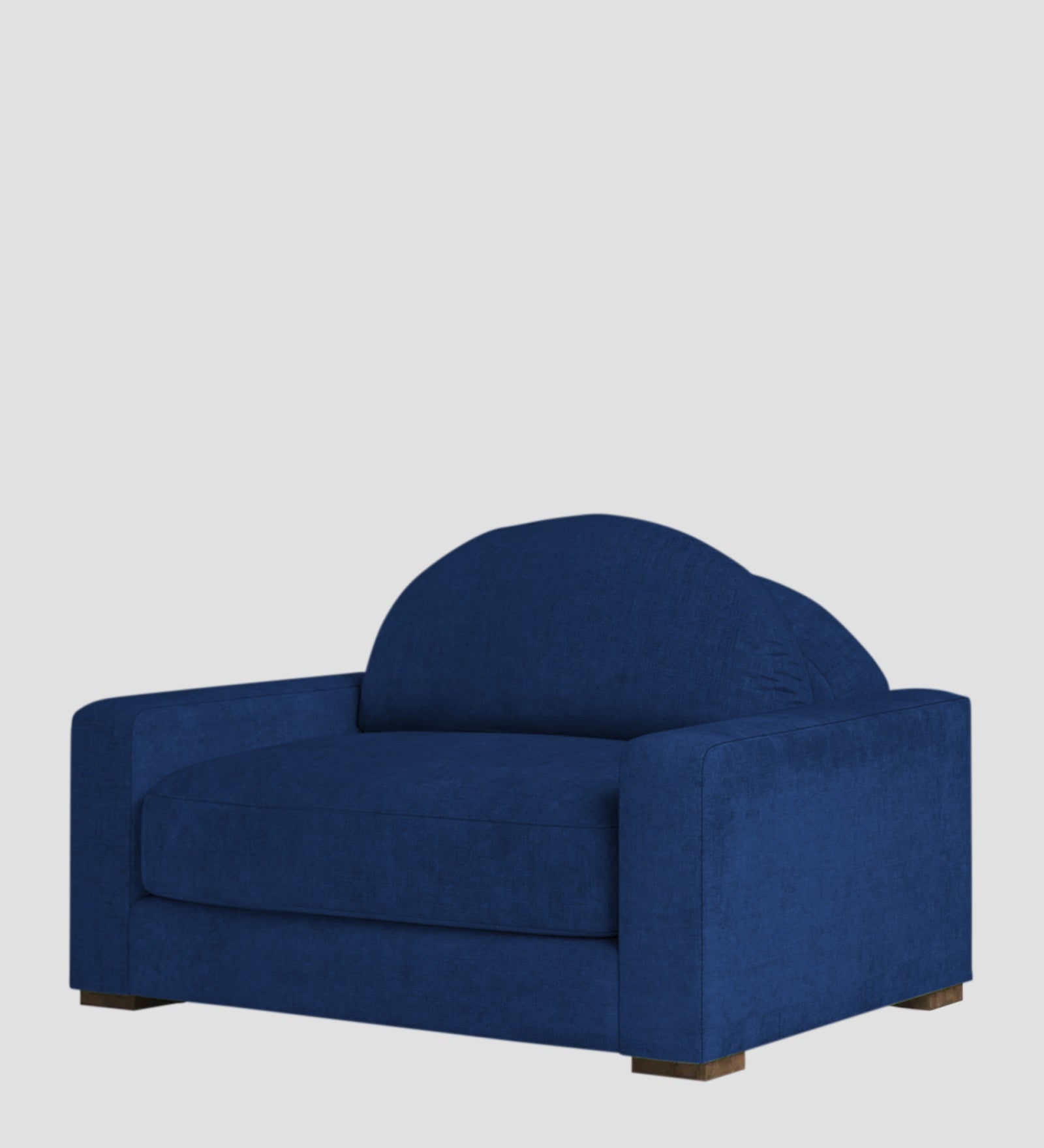 Dara Fabric 1 Seater Sofa In Royal Blue Colour - Febonic Living
