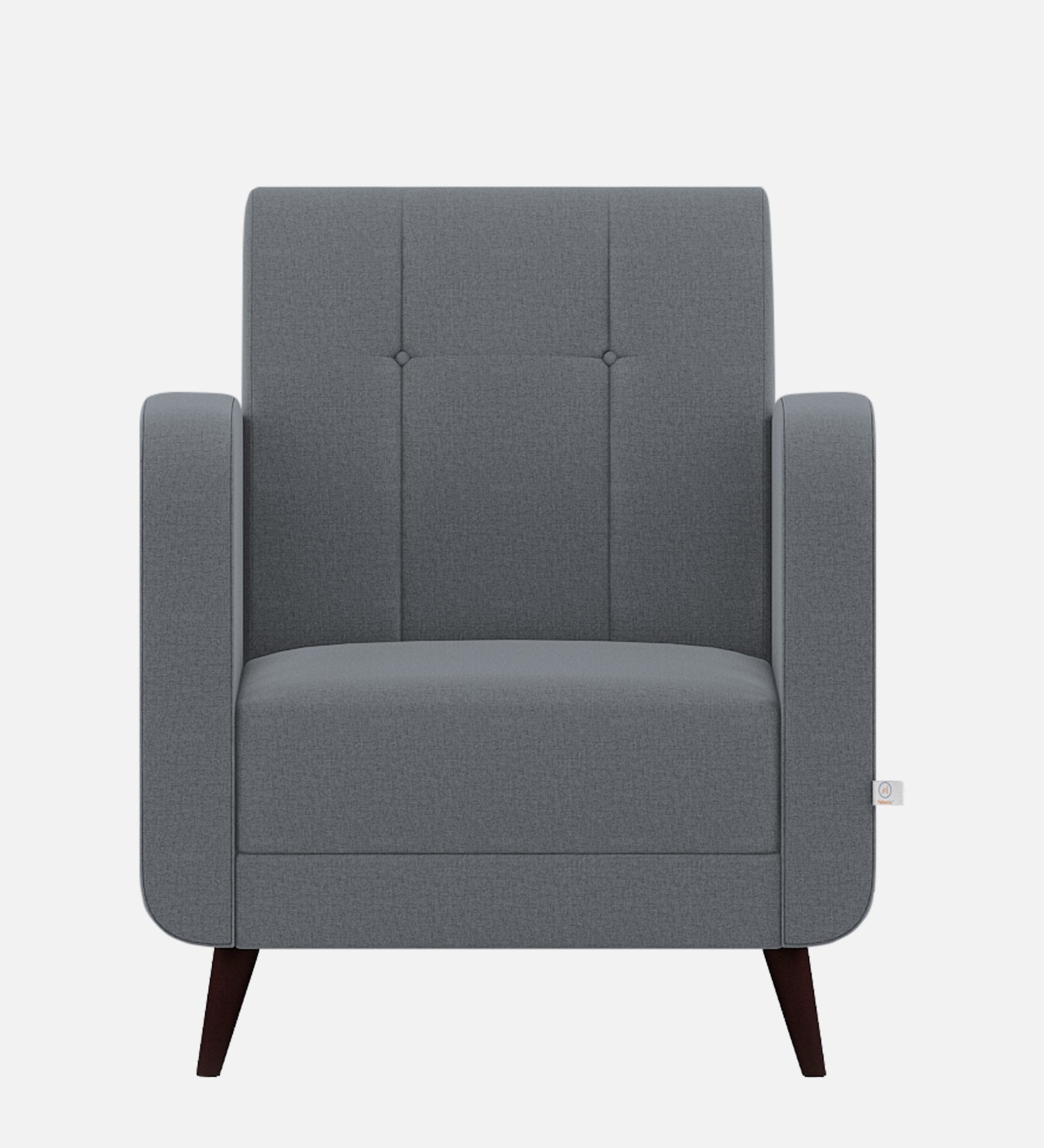 Wiki Velvet 1 Seater Sofa In Pubble Grey Colour - Febonic Living
