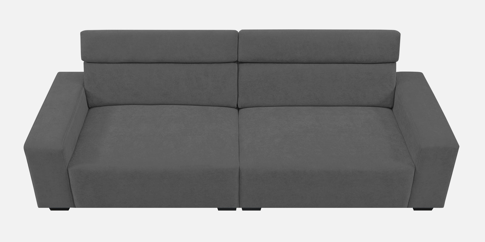 Hiro Fabric 3 Seater Sofa In Pure Grey Colour - Febonic Living