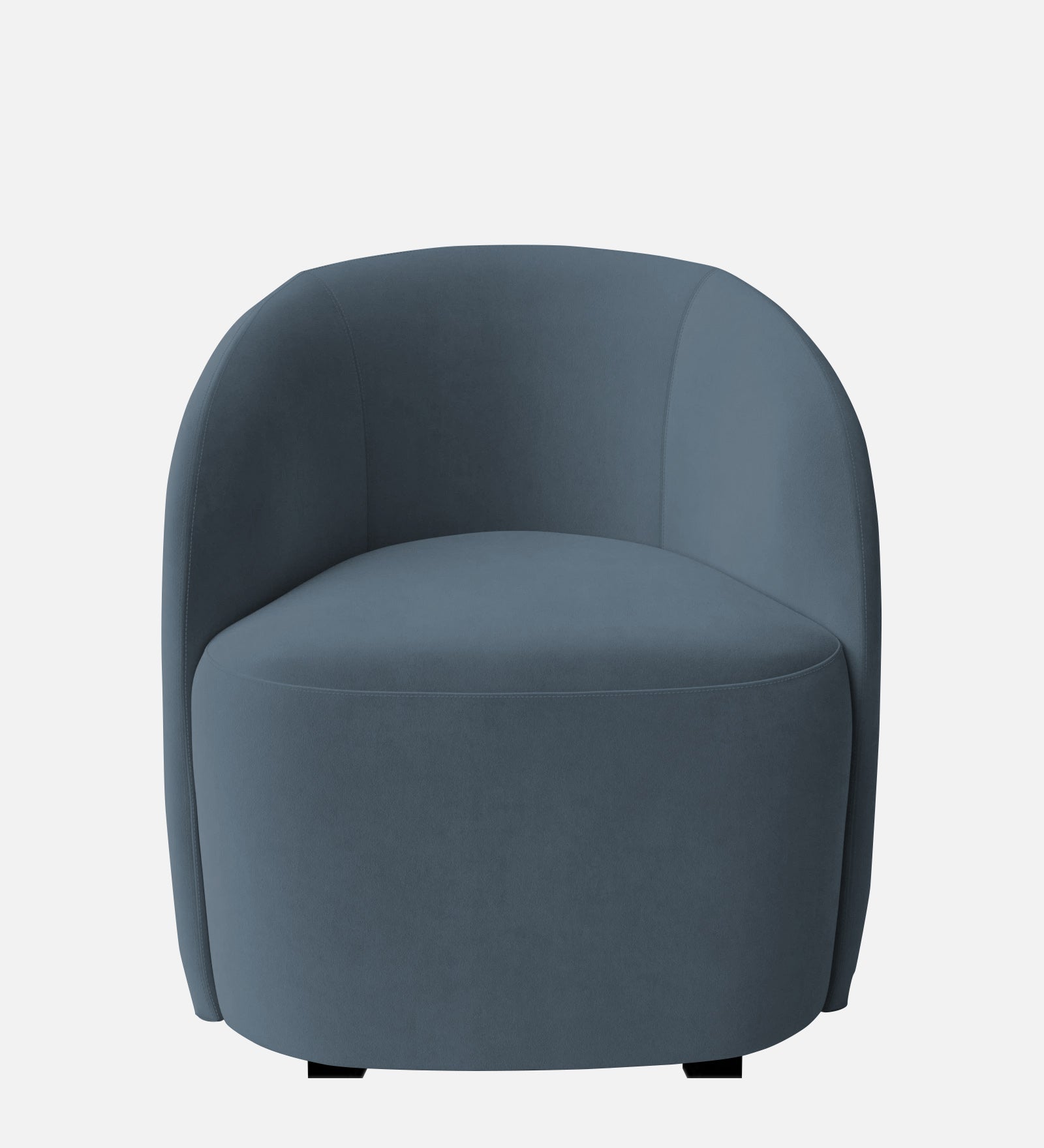 Lucky Velvet Wing Chair In Oxford Blue Colour - Febonic Living