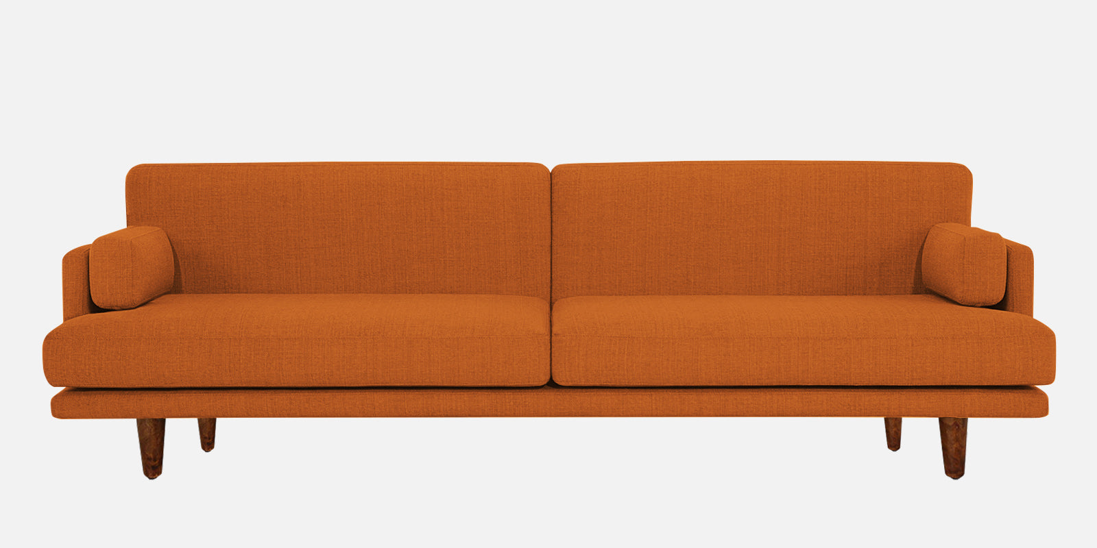 Ricky Fabric 3 Seater Sofa In Vivid Orange Colour - Febonic Living