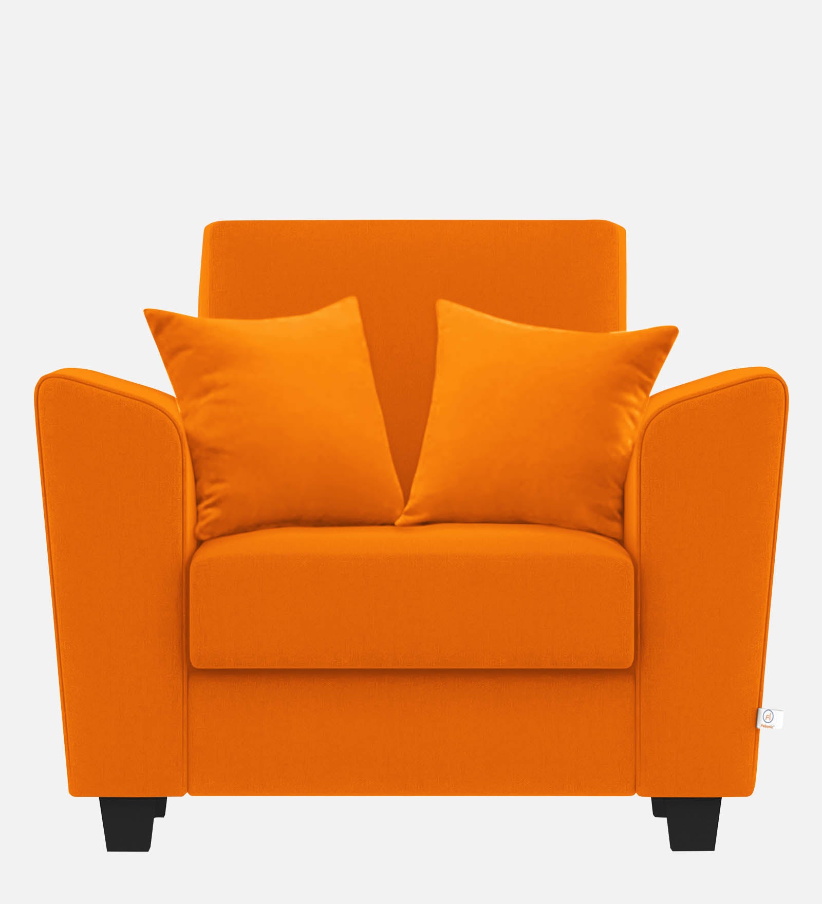 Daku Fabric 1 Seater Sofa In vivid orange Colour - Febonic Living
