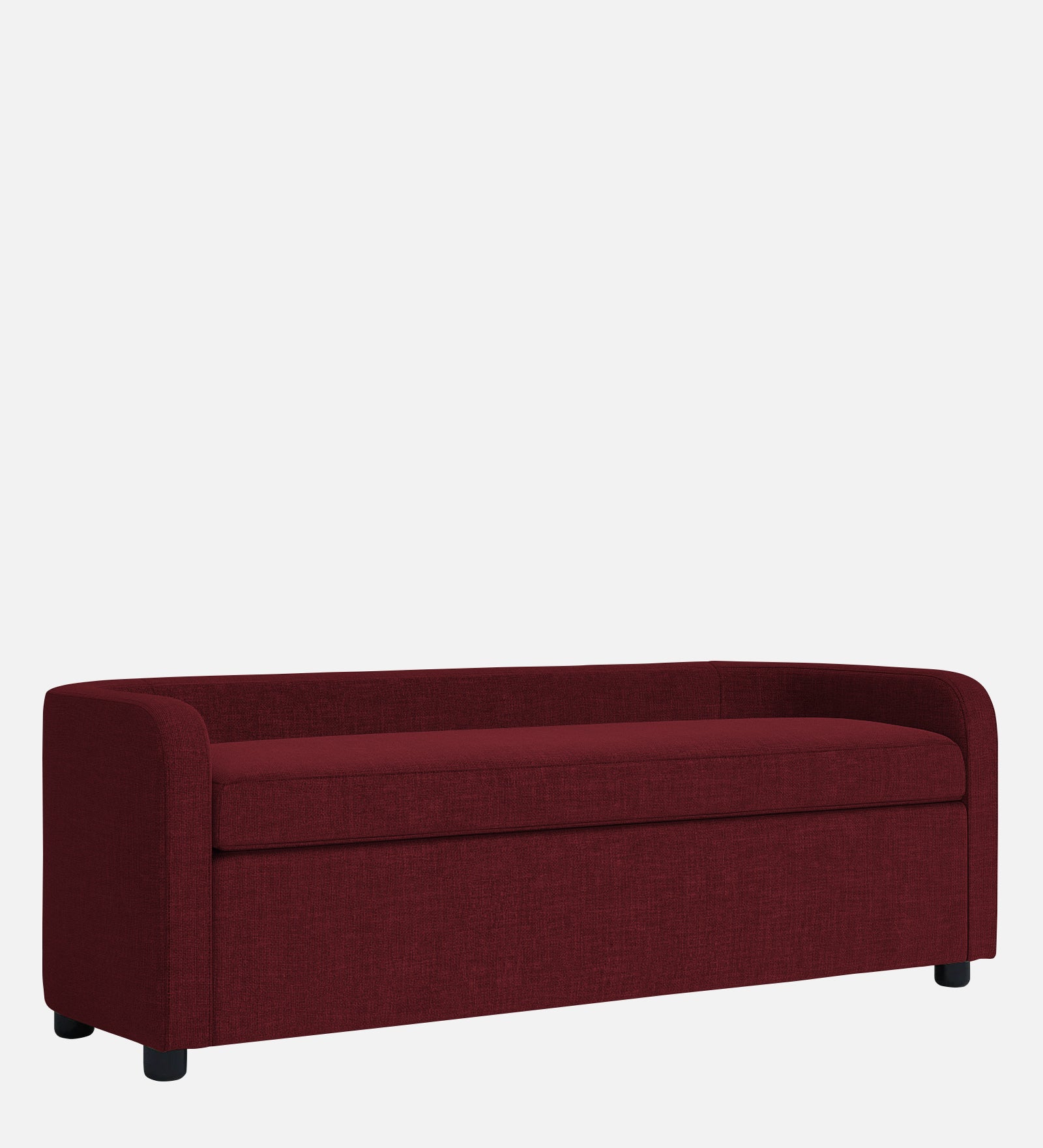 Cooper Fabric Storage Bench In Blood Maroon Colour - Febonic Living