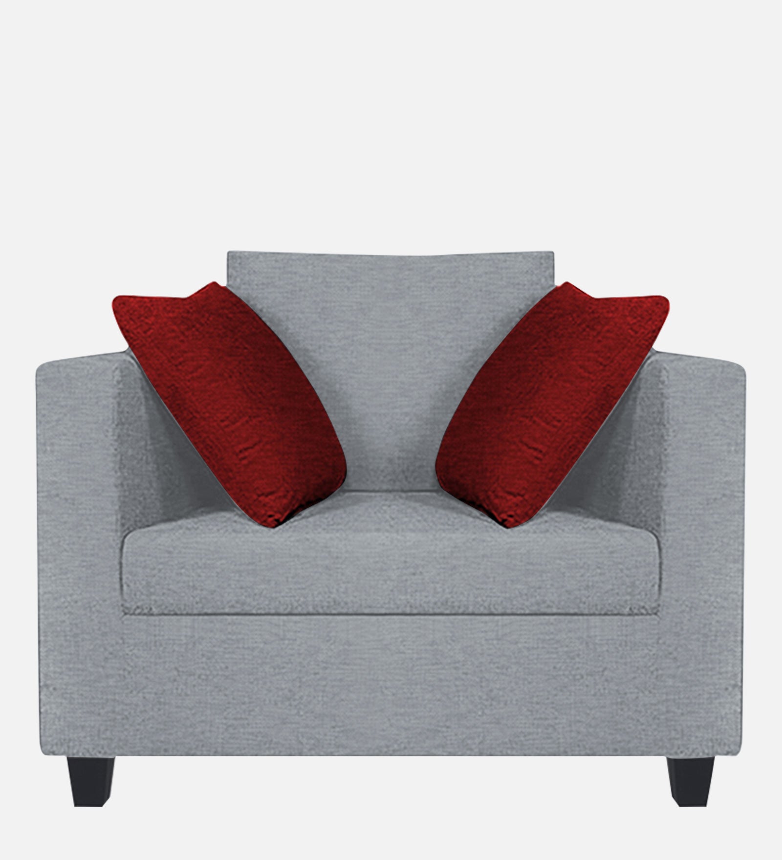 Nuska Fabric 1 Seater Sofa In Coin Grey Colour - Febonic Living