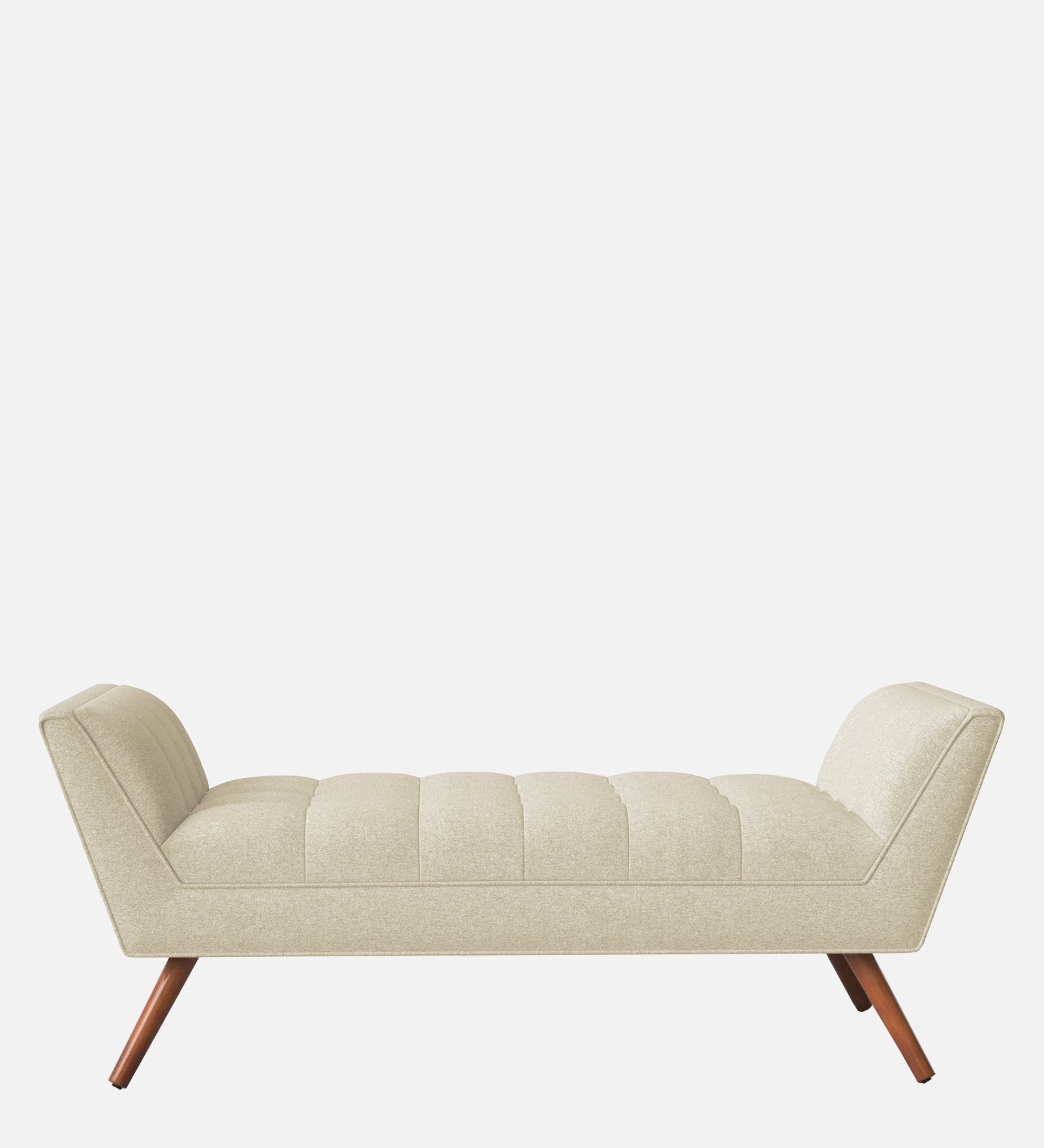 Cartes Velvet Bench In Warm White Colour - Febonic Living