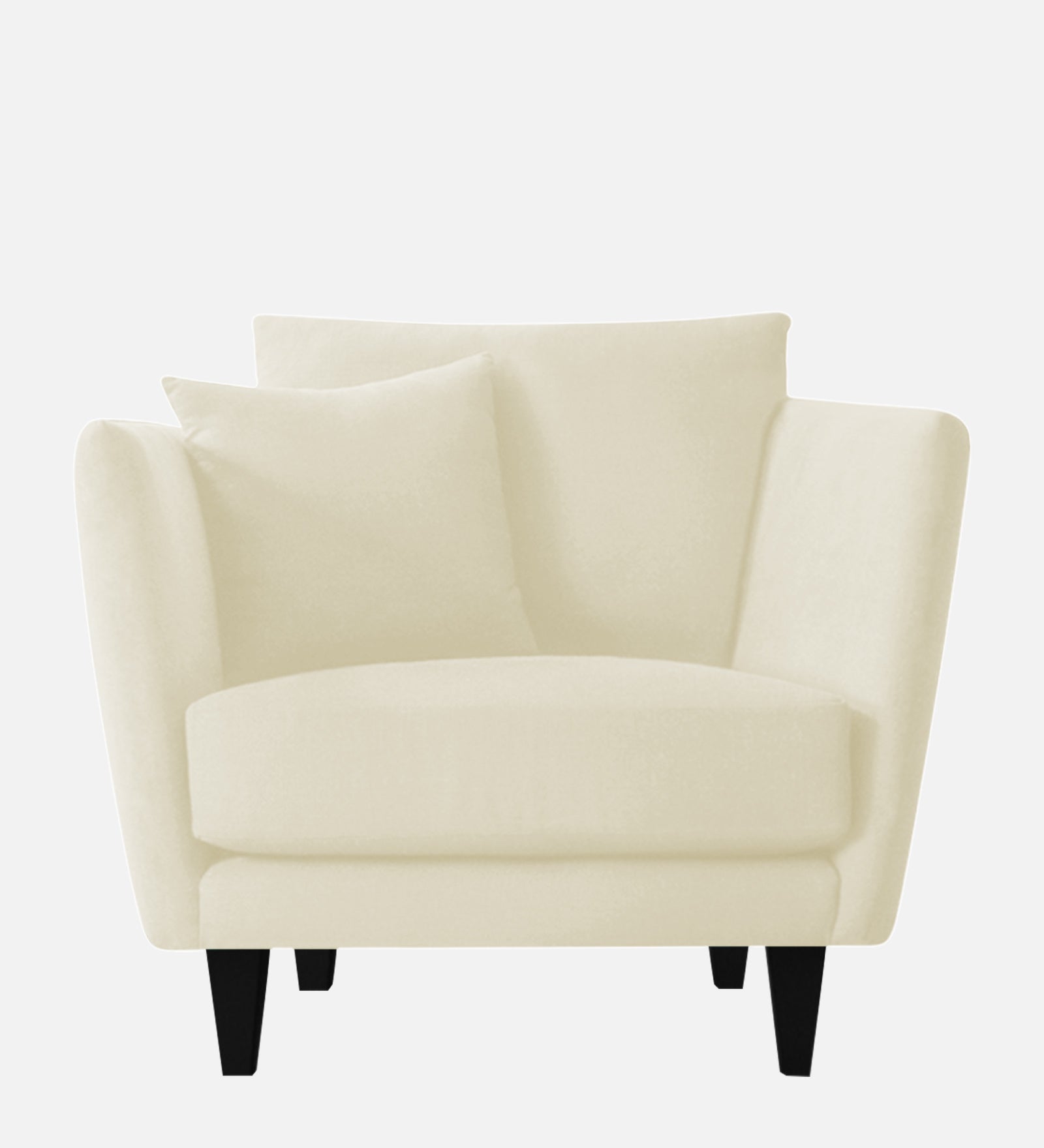 Norway Velvet 1 Seater Sofa In Warm White Colour - Febonic Living