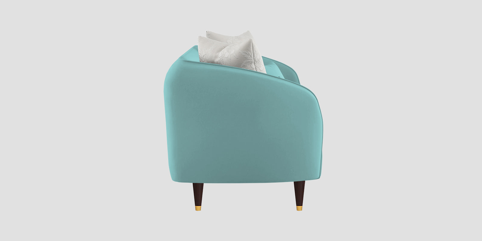 Hairo Velvet 3 Seater Sofa In Barmunda Aqua Colour - Febonic Living