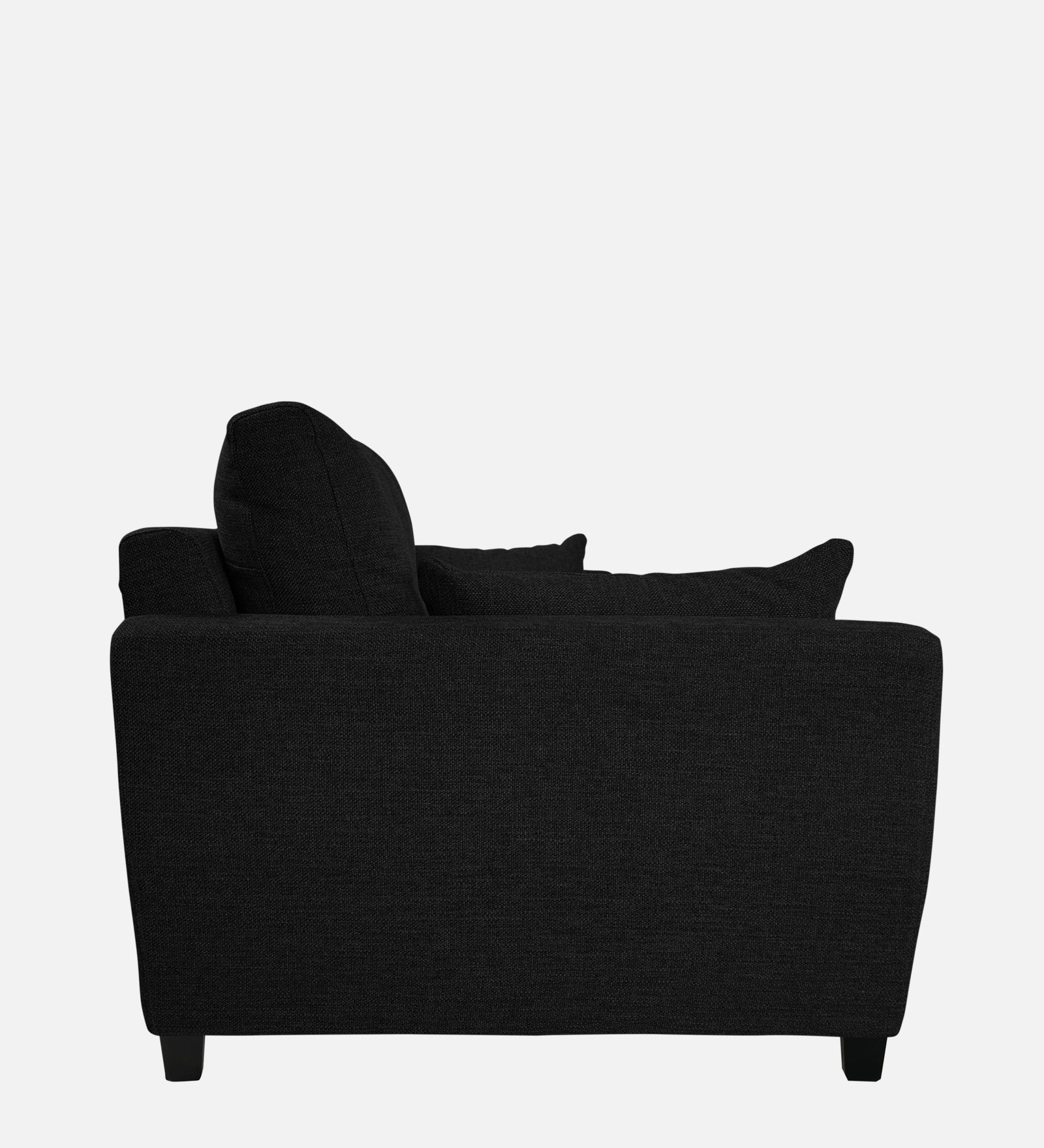 Mario Fabric 1 Seater Sofa In Zed Black Colour - Febonic Living