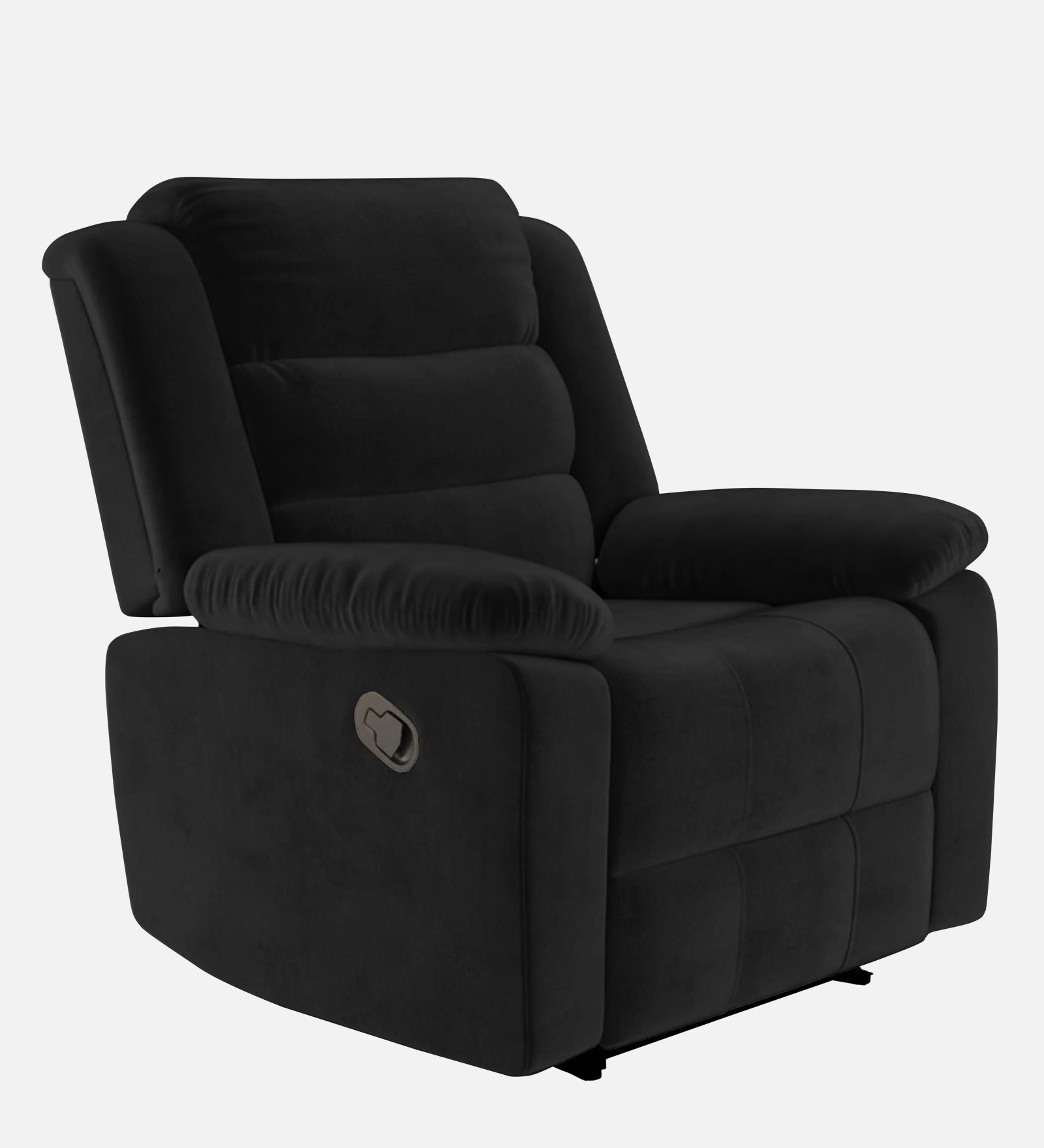Erra Fabric 1 Seater Motorized Recliner In Zed Black Colour - Febonic Living