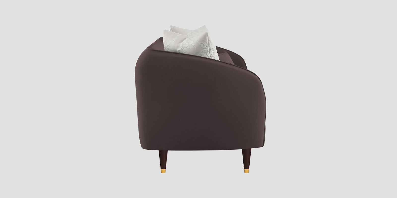 Hairo Velvet 3 Seater Sofa In Mocha Brown Colour