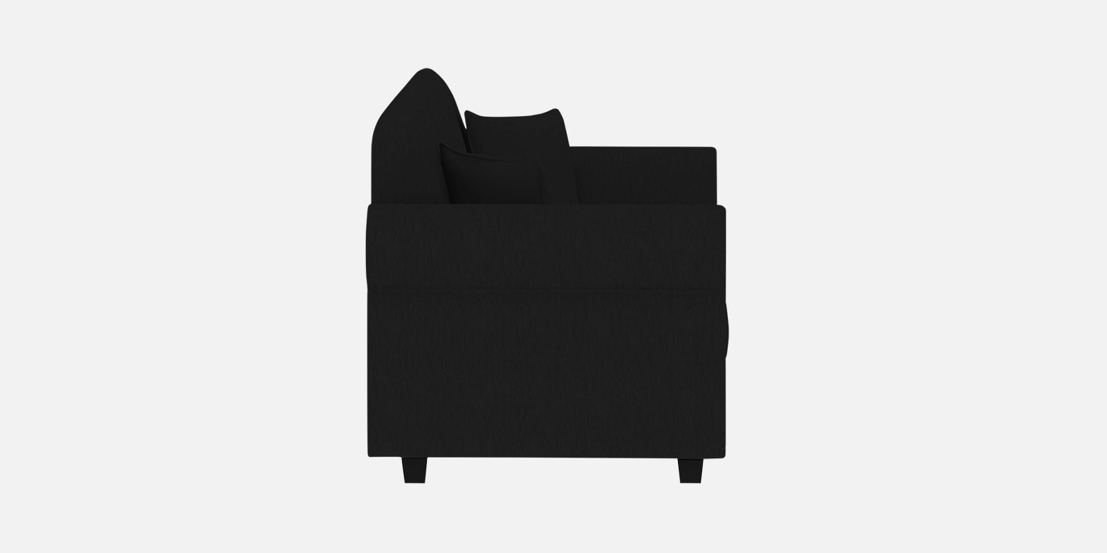 Derado Fabric 3 Seater Sofa In Zed Black Colour - Febonic Living
