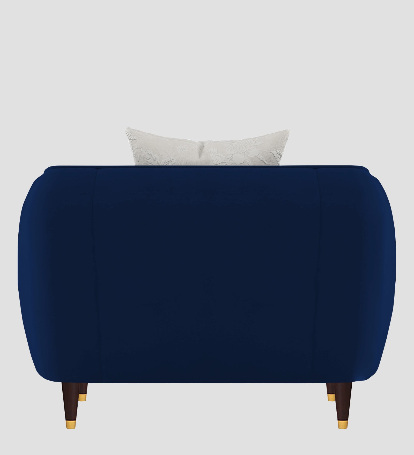 Hairo Velvet 1 Seater Sofa In Imperial Blue Colour - Febonic Living