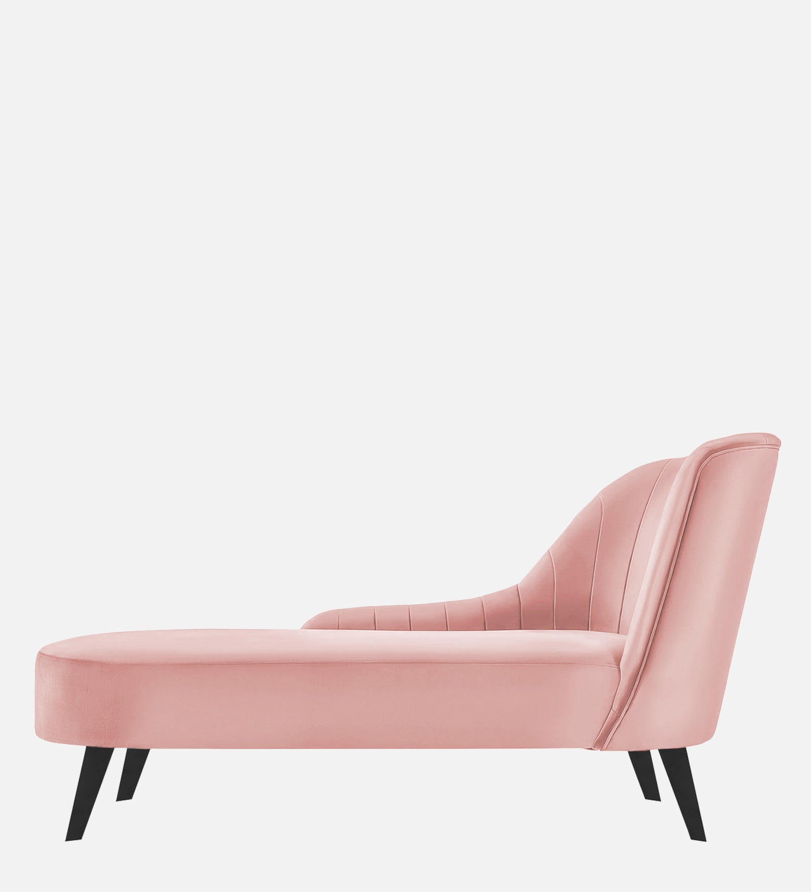 Flora Velvet LHS Chaise Lounger In Millennial Pink Colour - Febonic Living