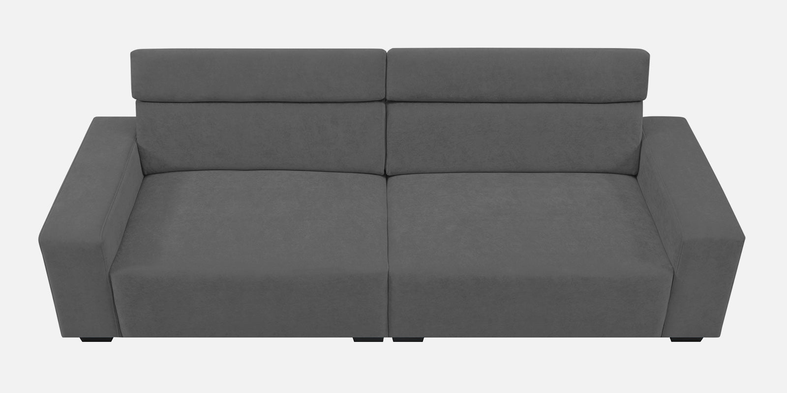 Hiro Fabric 3 Seater Sofa In Dusky Grey Colour - Febonic Living