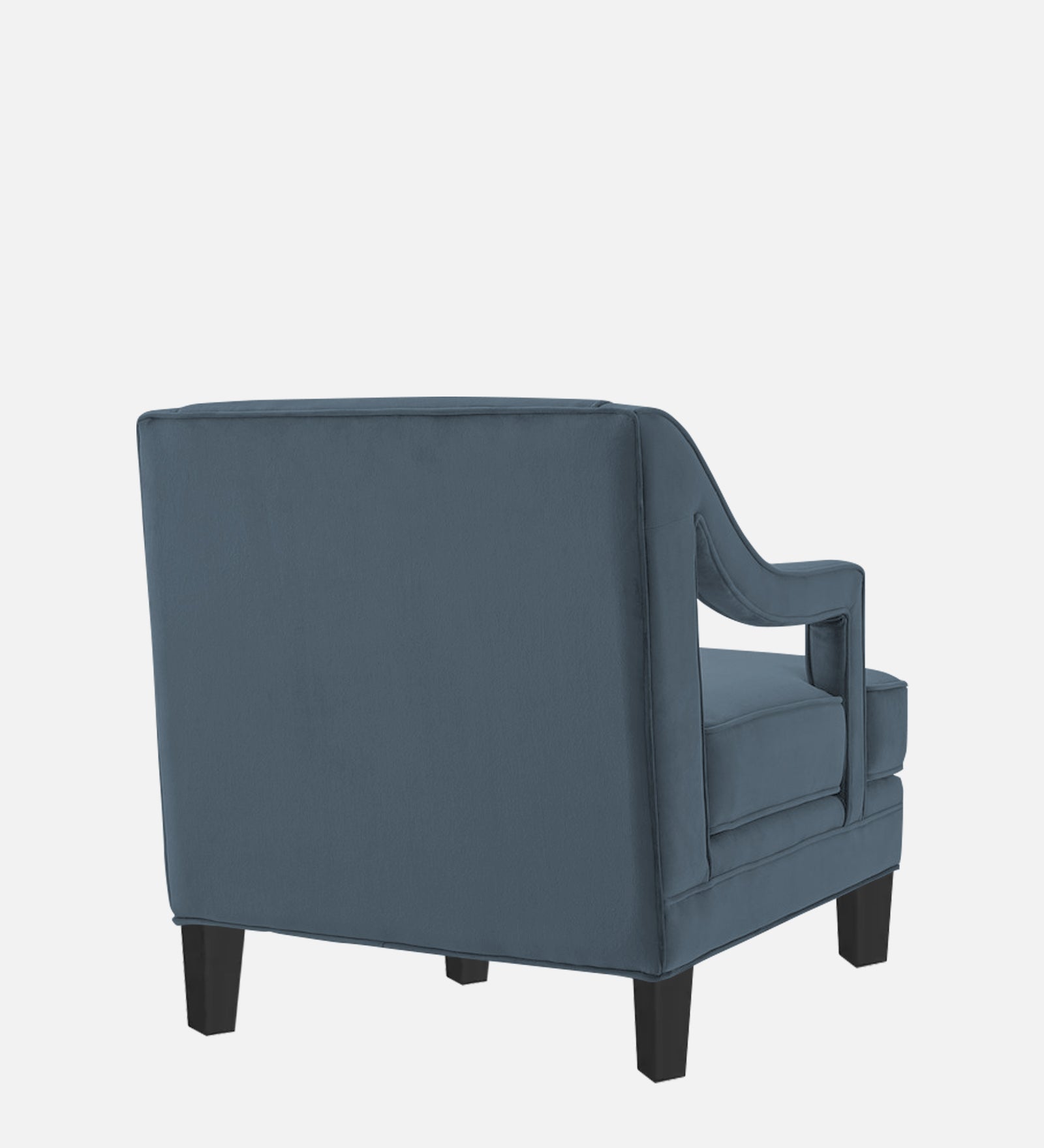 Daffy Velvet 1 Seater Sofa In Oxford Blue Colour - Febonic Living