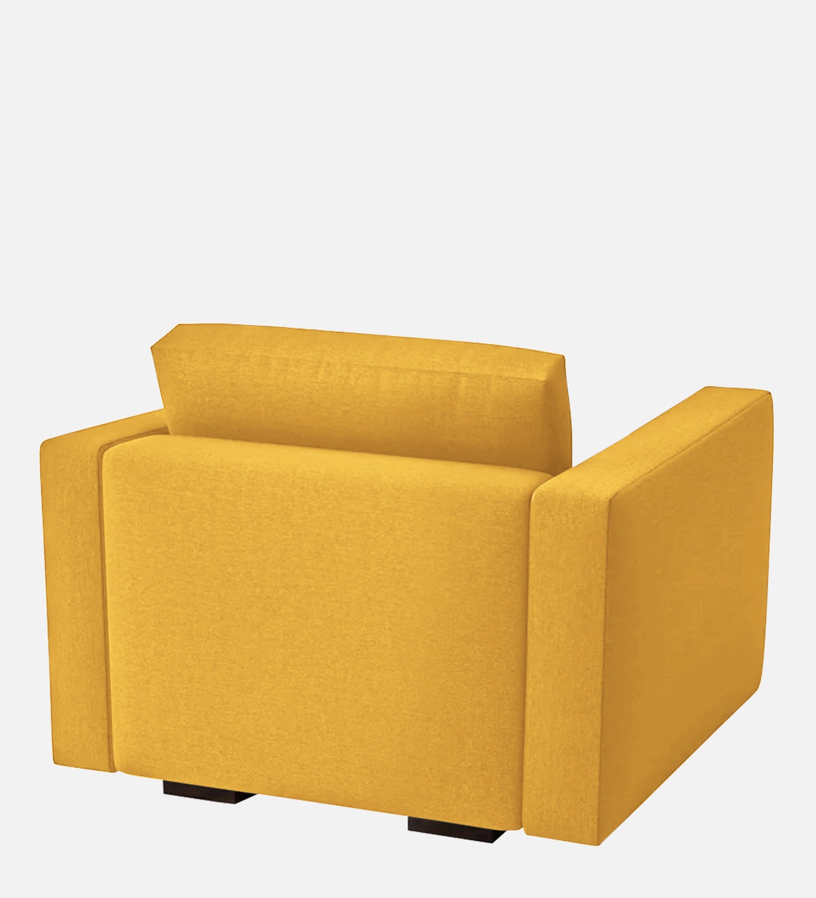 Messy Fabric 1 Seater Sofa In Bold Yellow Colour - Febonic Living