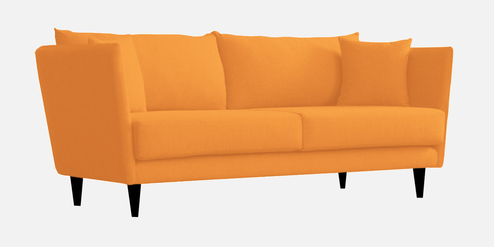 Norway Velvet 3 Seater Sofa In Tangerine Orange Colour - Febonic Living
