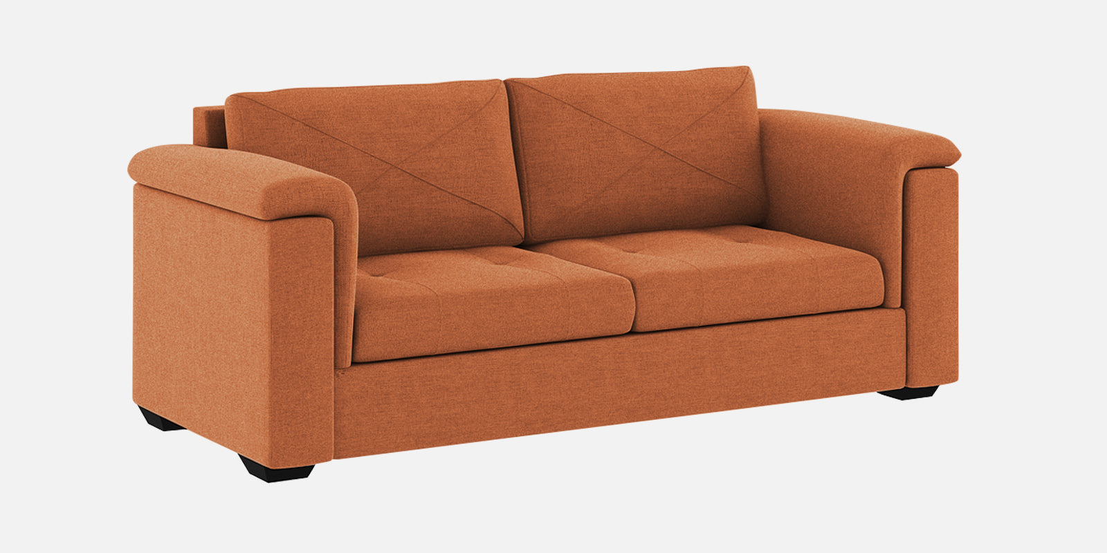 Andres Fabric 3 Seater Sofa In Safforn Orange Colour - Febonic Living