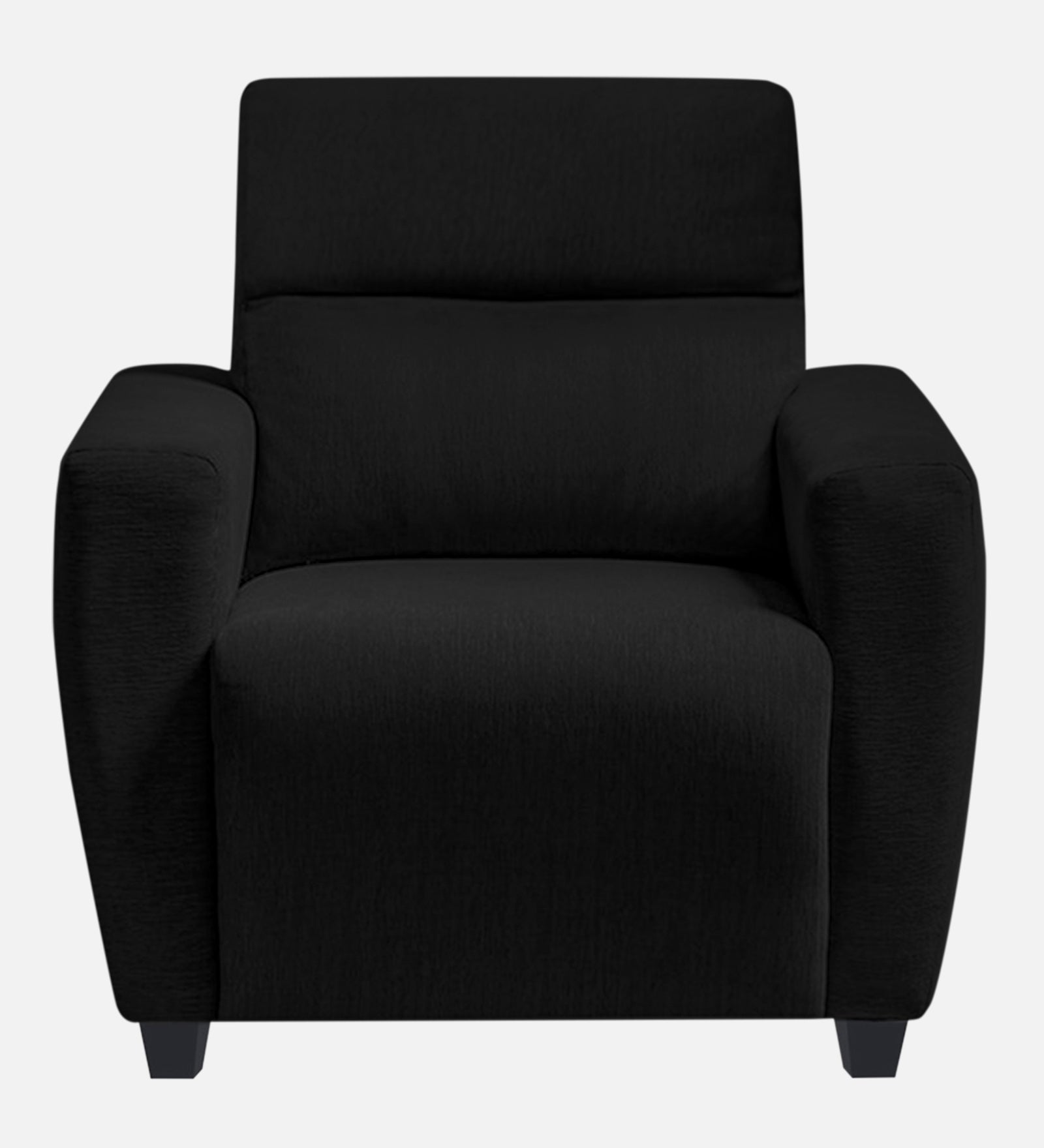 Bakadi Fabric 1 Seater Sofa In Zed black Colour - Febonic Living