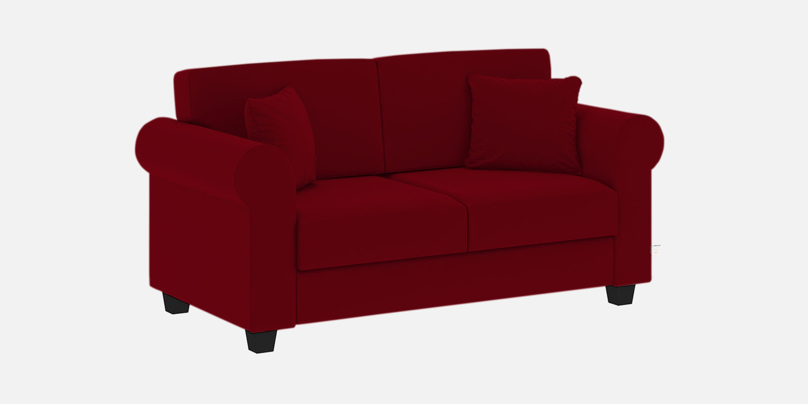 Numonk Velvet 2 Seater Sofa In Cherry Red Colour - Febonic Living