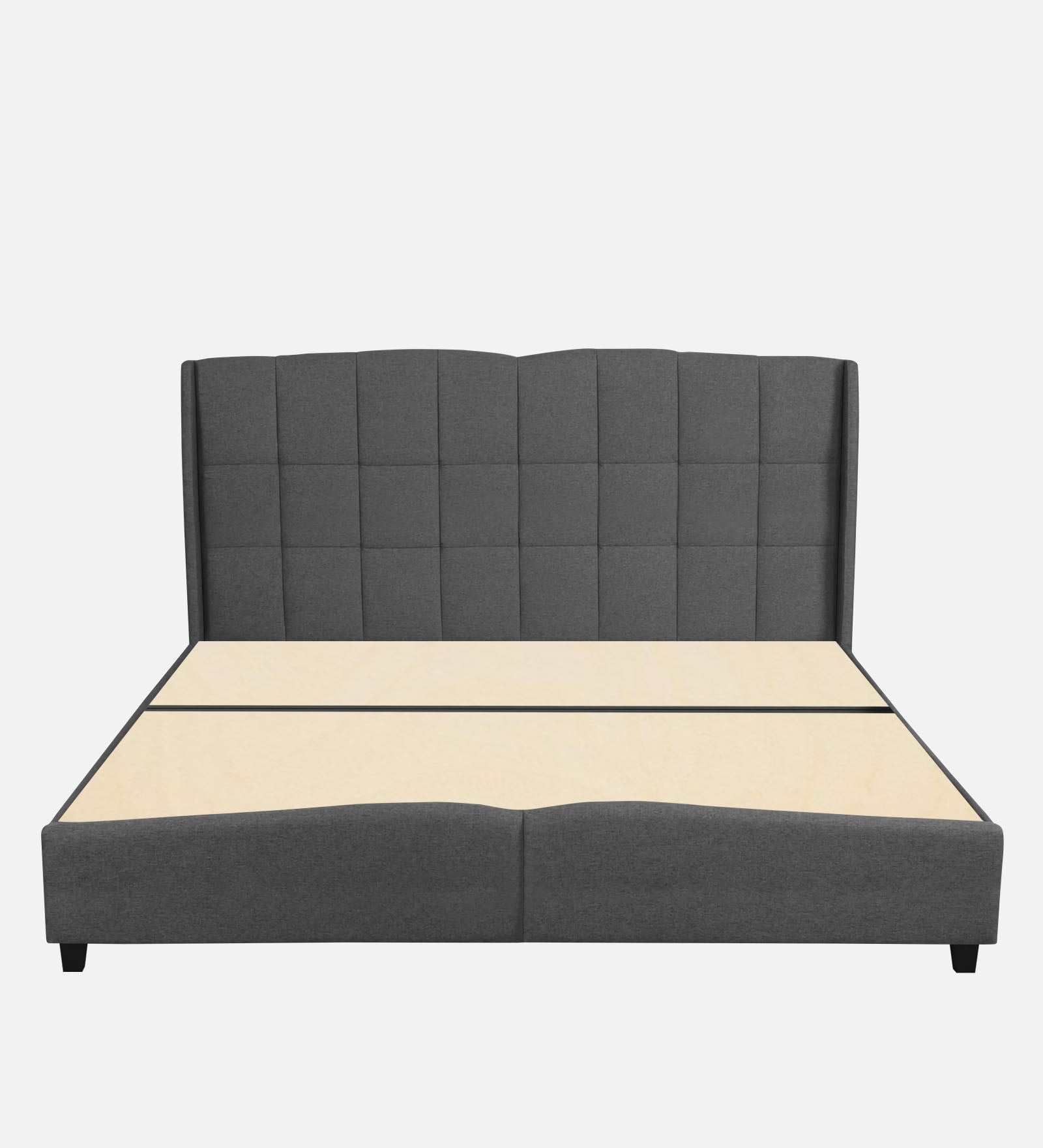 Jovi Velvet Upholstered King Size Bed In Davy Grey Colour - Febonic Living