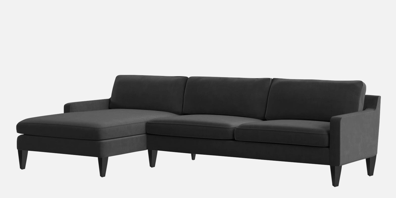 Jones Velvet RHS Sectional Sofa (3+Lounger) In Hory Grey Colour - Febonic Living