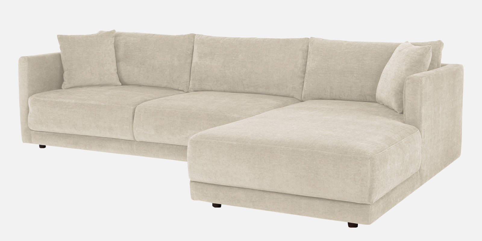 Northern Fabric LHS Sectional Sofa (3+Lounger) In Ivory Beige Colour - Febonic Living
