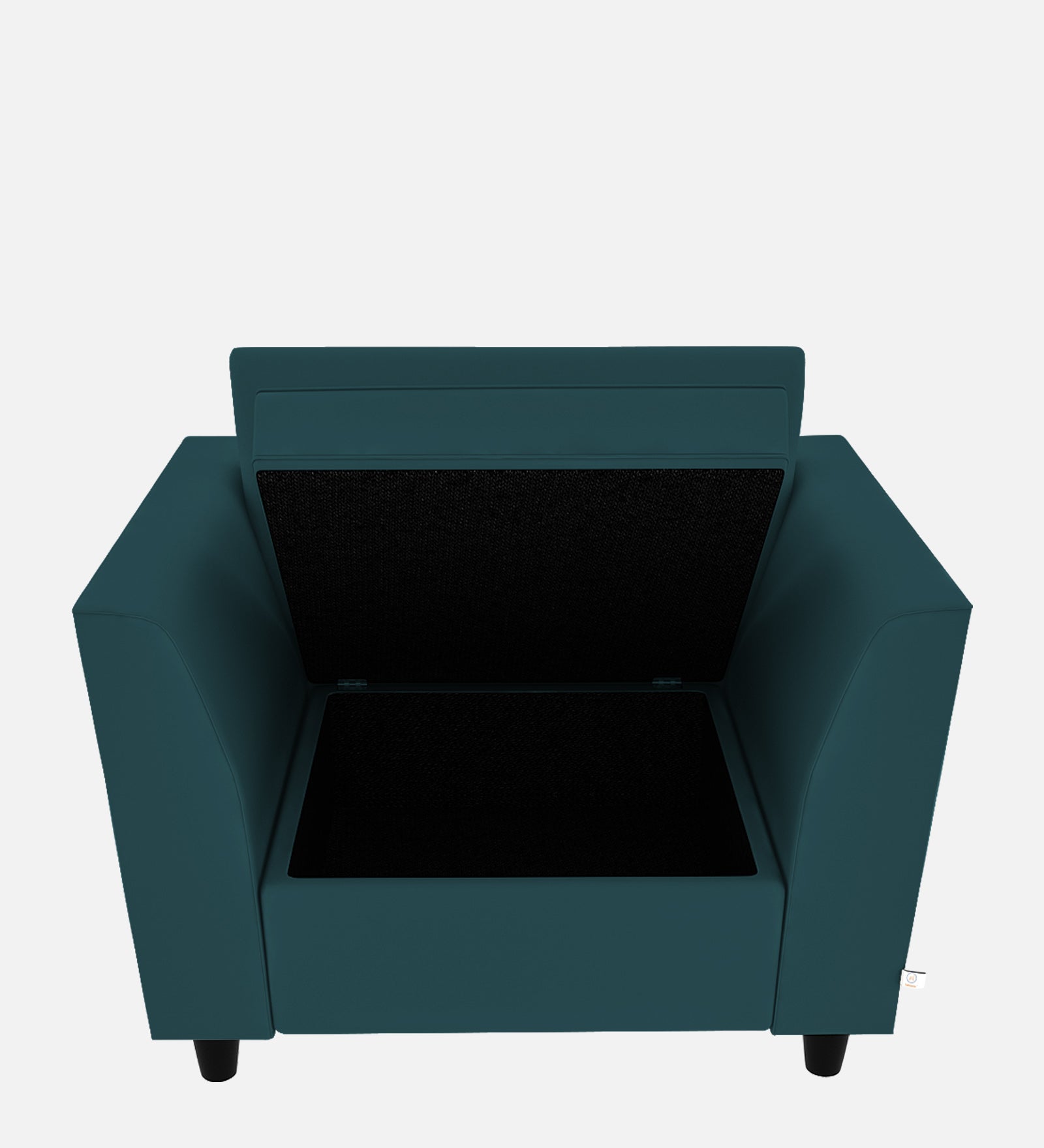 Bristo Velvet 1 Seater Sofa In Arabian Green Colour With Storage - Febonic Living