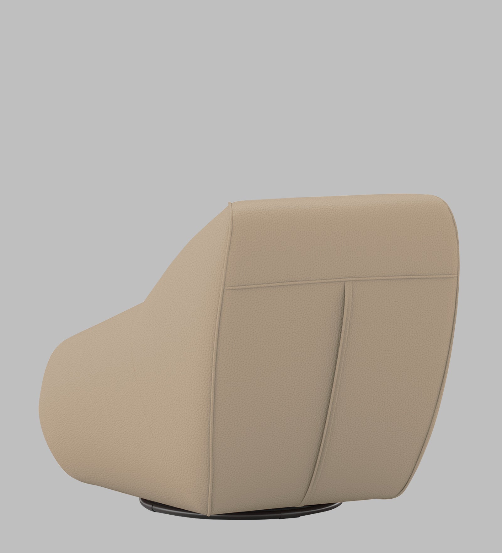 Willow Leatherette Swivel Chair In Tan Beige Colour - Febonic Living