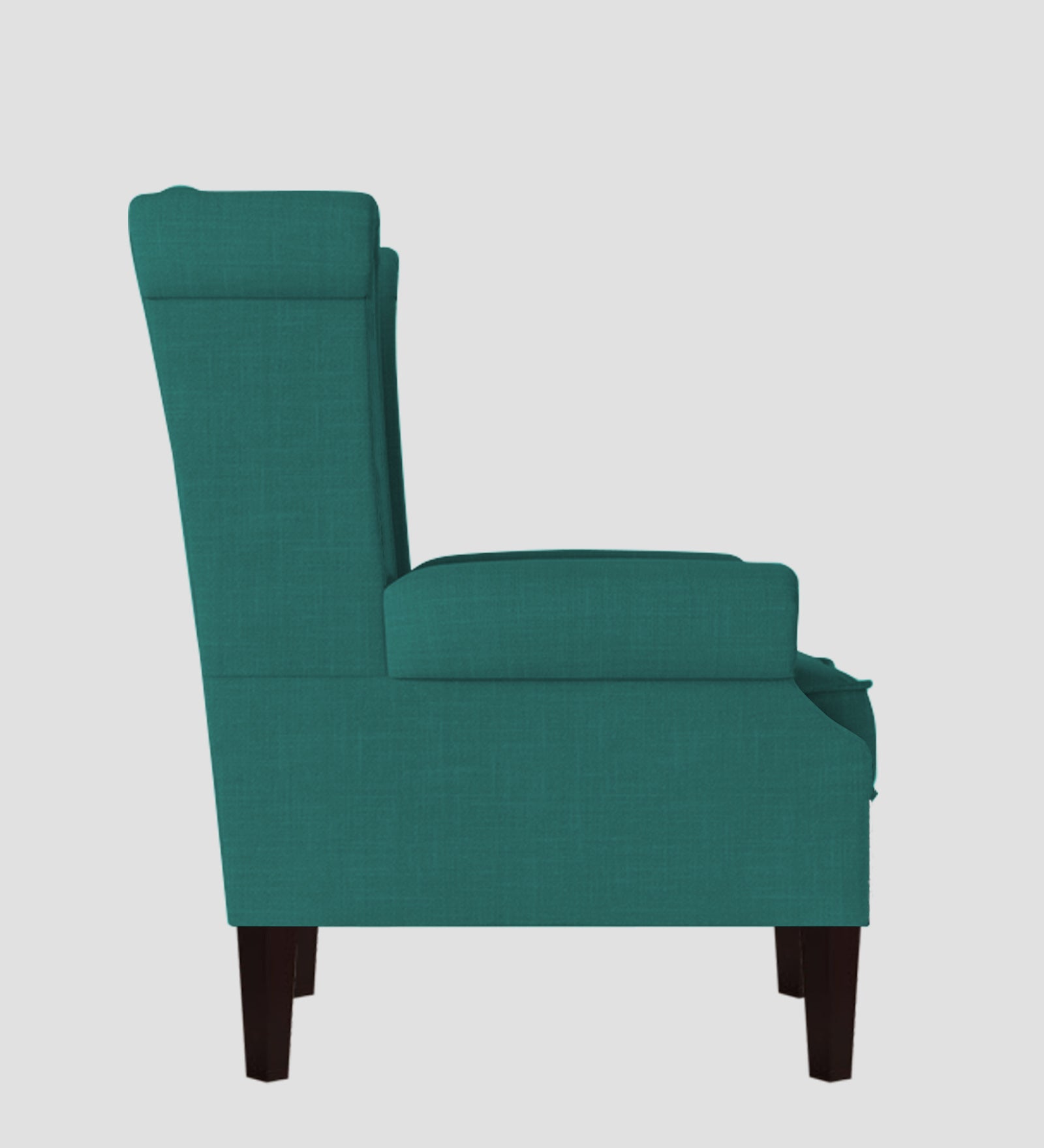 Neyub Fabric Wing Chair In Sea Green Colour - Febonic Living