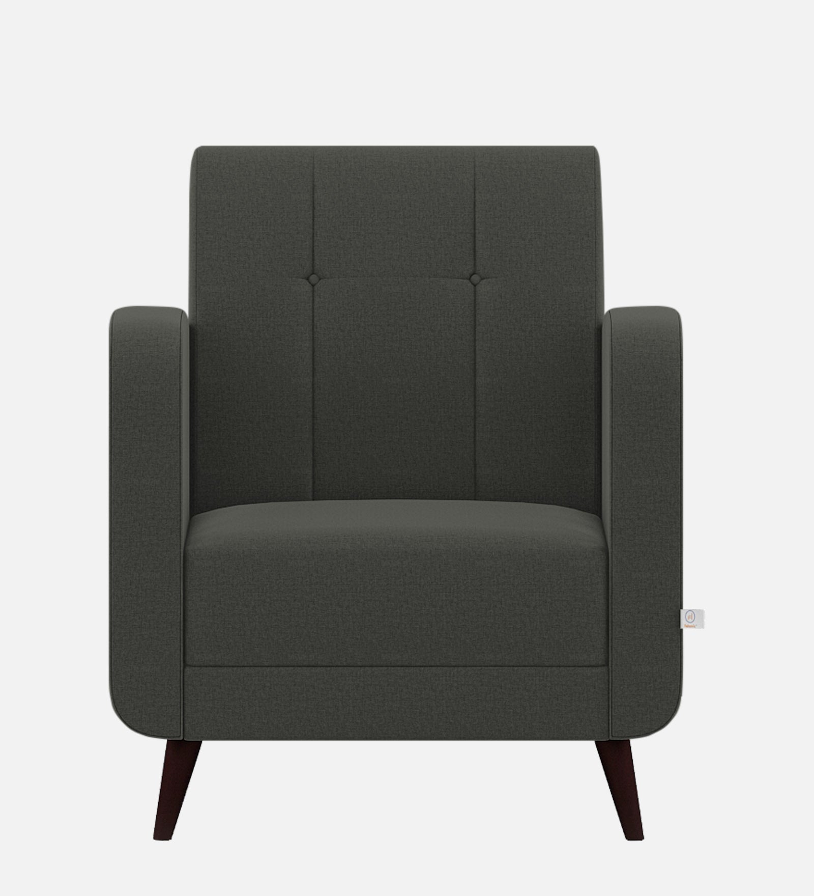 Wiki Velvet 1 Seater Sofa In Hory Grey Colour - Febonic Living