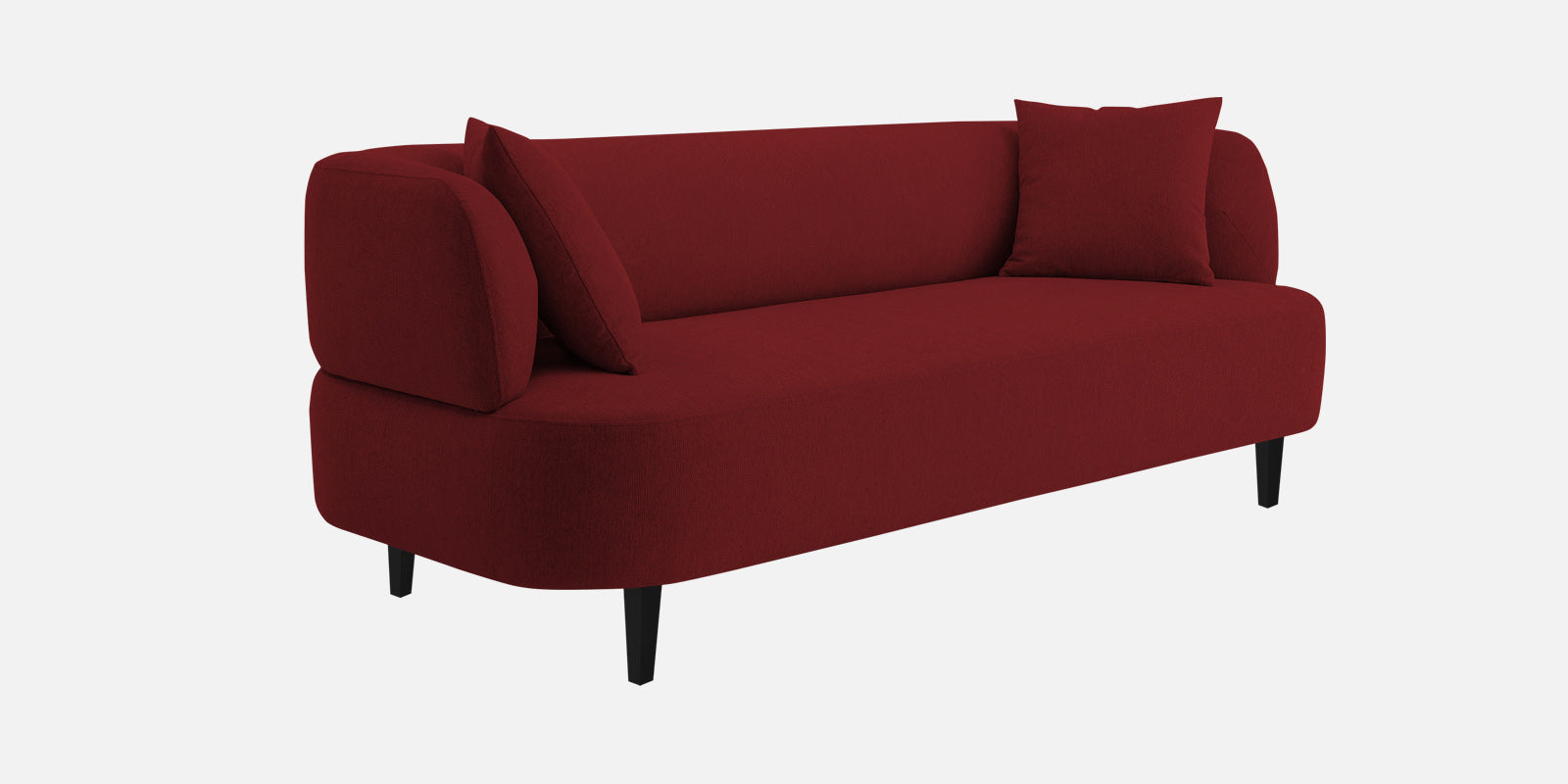 Carson Fabric 3 Seater Sofa In Corel Red Colour - Febonic Living