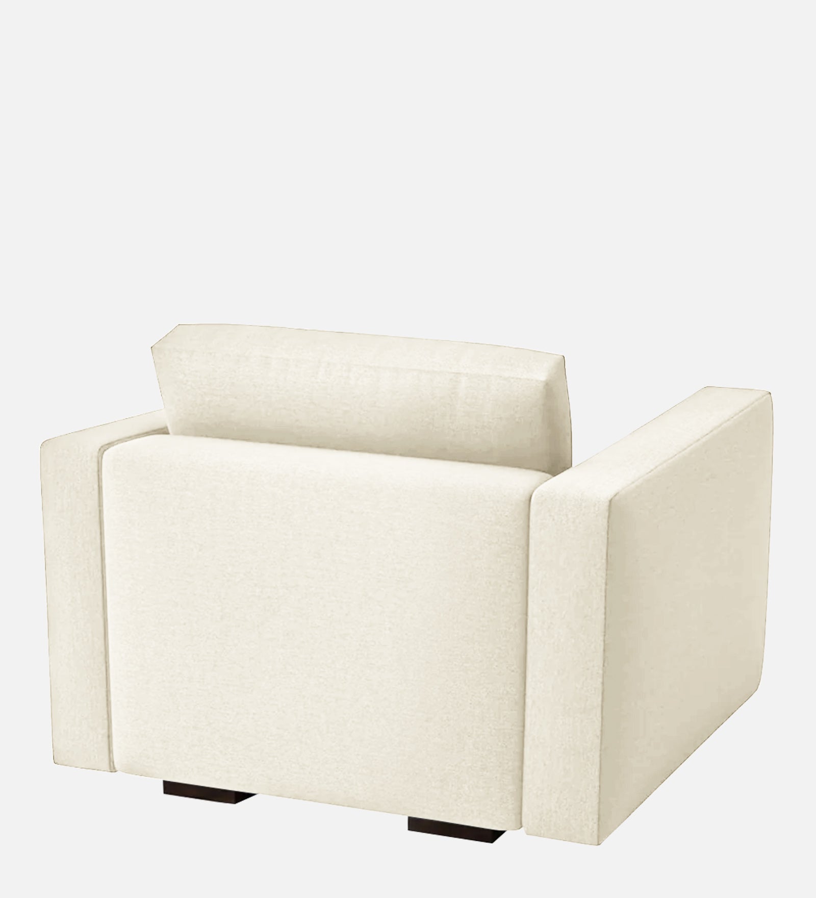 Messy Fabric 1 Seater Sofa In Ivory Cream Colour - Febonic Living